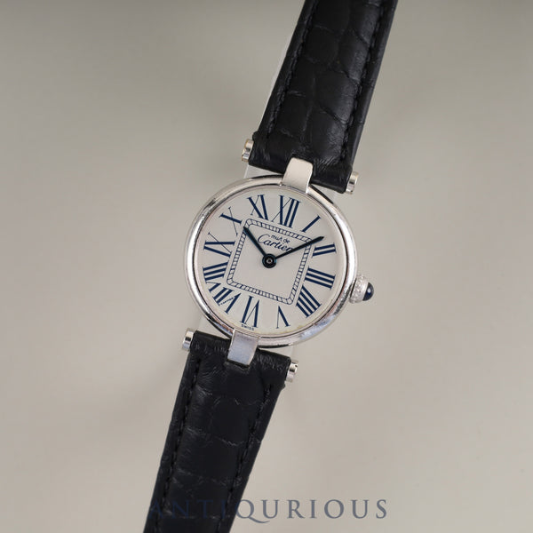 カルティエ マスト ヴァンドーム VLC SM W1007165 / 1850 クォーツ Cal.90 SV925 革 純正Dバックル(SS) オパラン文字盤 オーバーホール済み