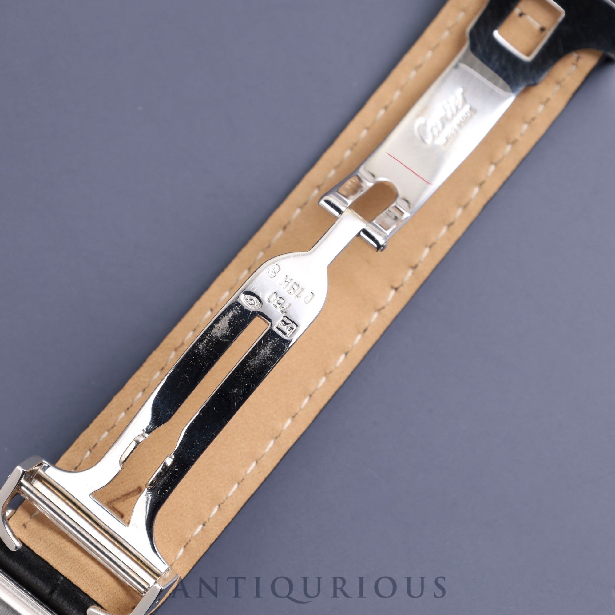 カルティエ タンクアメリカン MM W2600751 / 3012905 クォーツ Cal.012 750 革 純正Dバックル(750)ホワイトローマン文字盤 オーバーホール済み