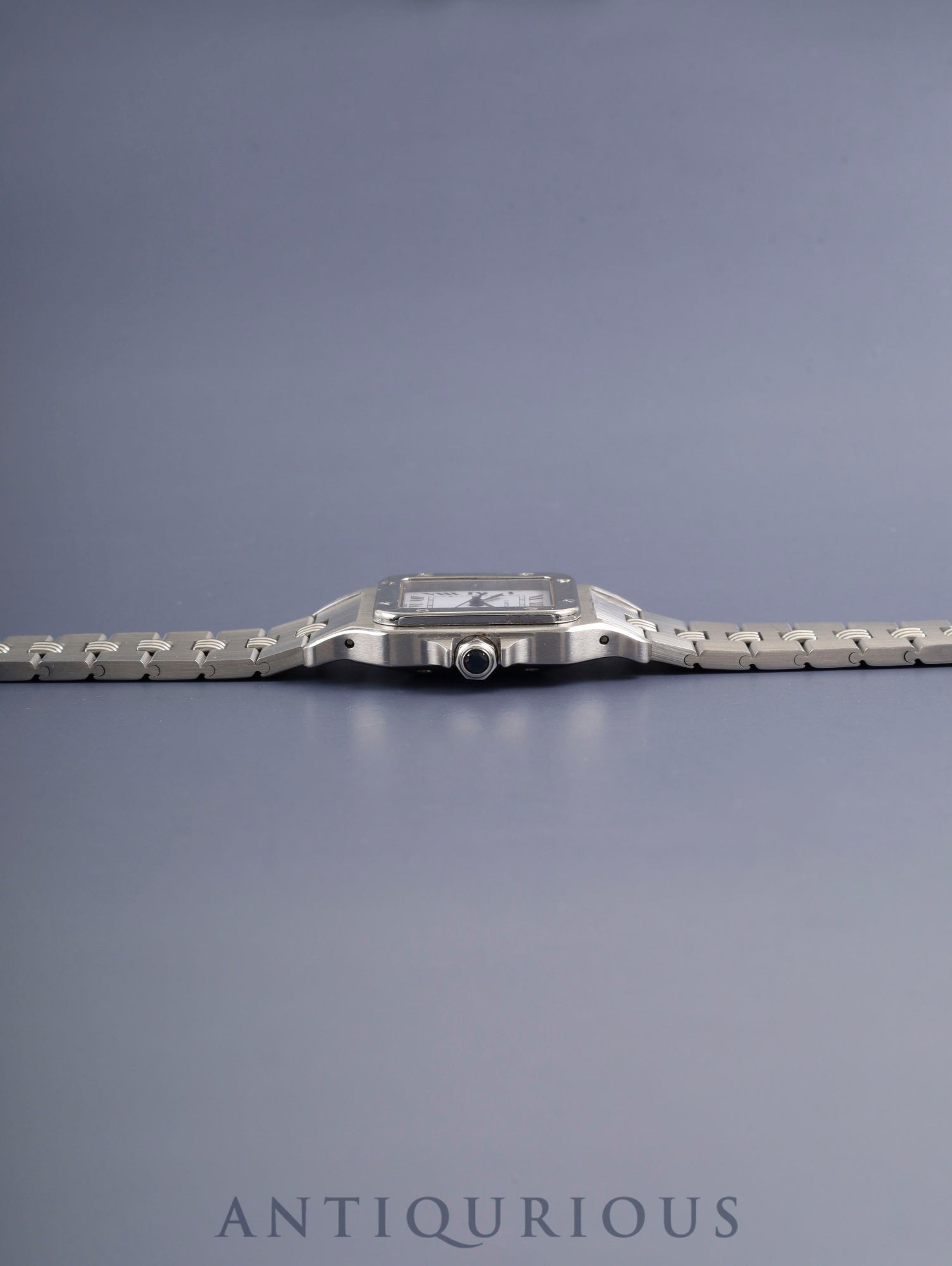 カルティエ サントス カレ LM 2960 自動巻き Cal.2671 SS SS ゴドロンブレス ホワイトローマン文字盤(SWISS表記)箱 冊子 保証書(無記載) オーバーホール済み