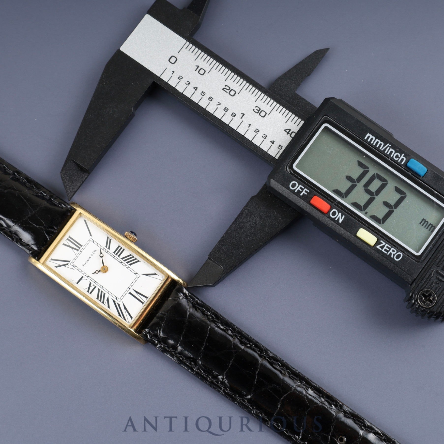 ティファニー クラシック カーブド タンク クォーツ Cal.7978.002 18K 革 純正尾錠(GP) ホワイト文字盤 オーバーホール済み