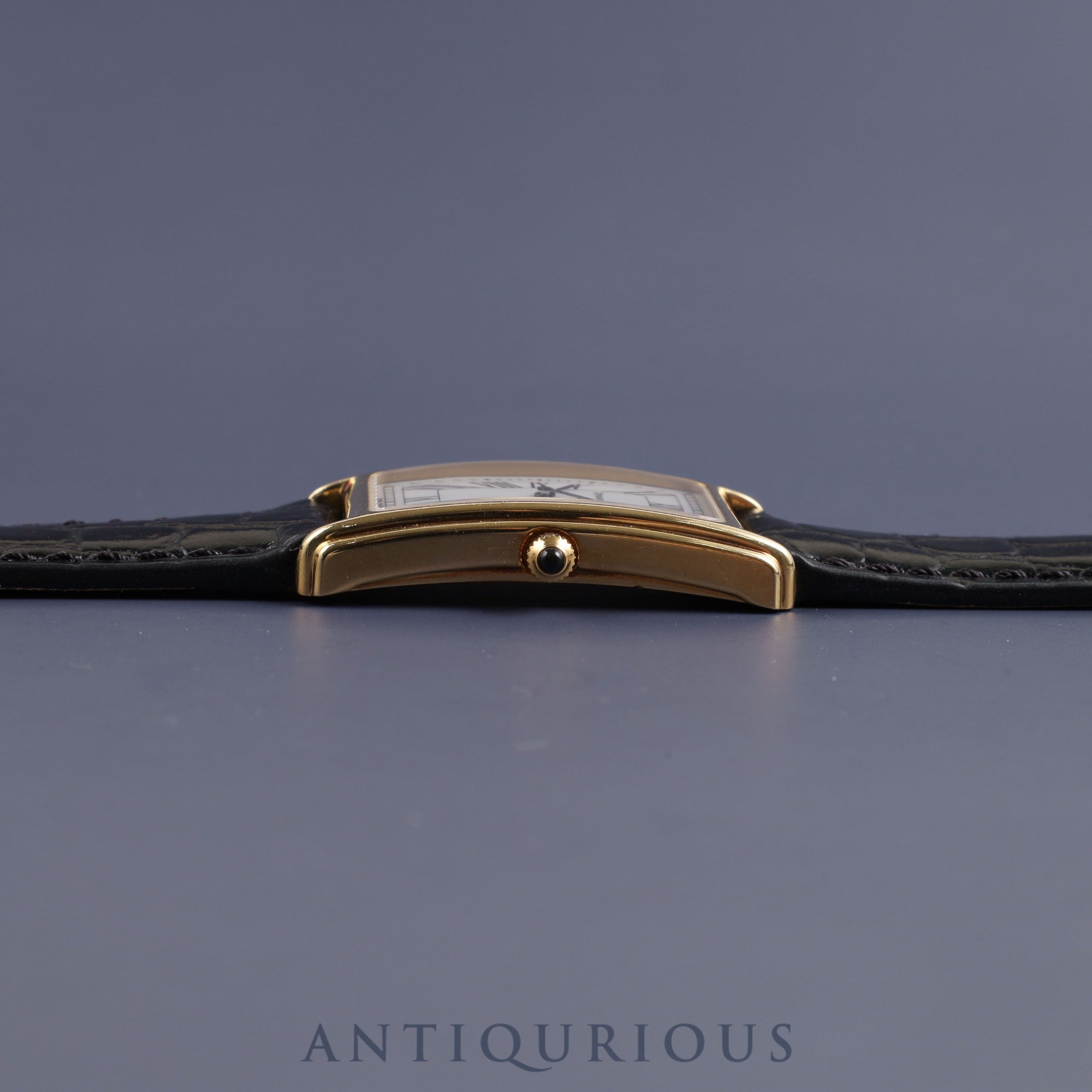 Tiffany Classic M0430 Quartz YG Leather Genuine Buckle (GP) White Dial Box Warranty (1994)