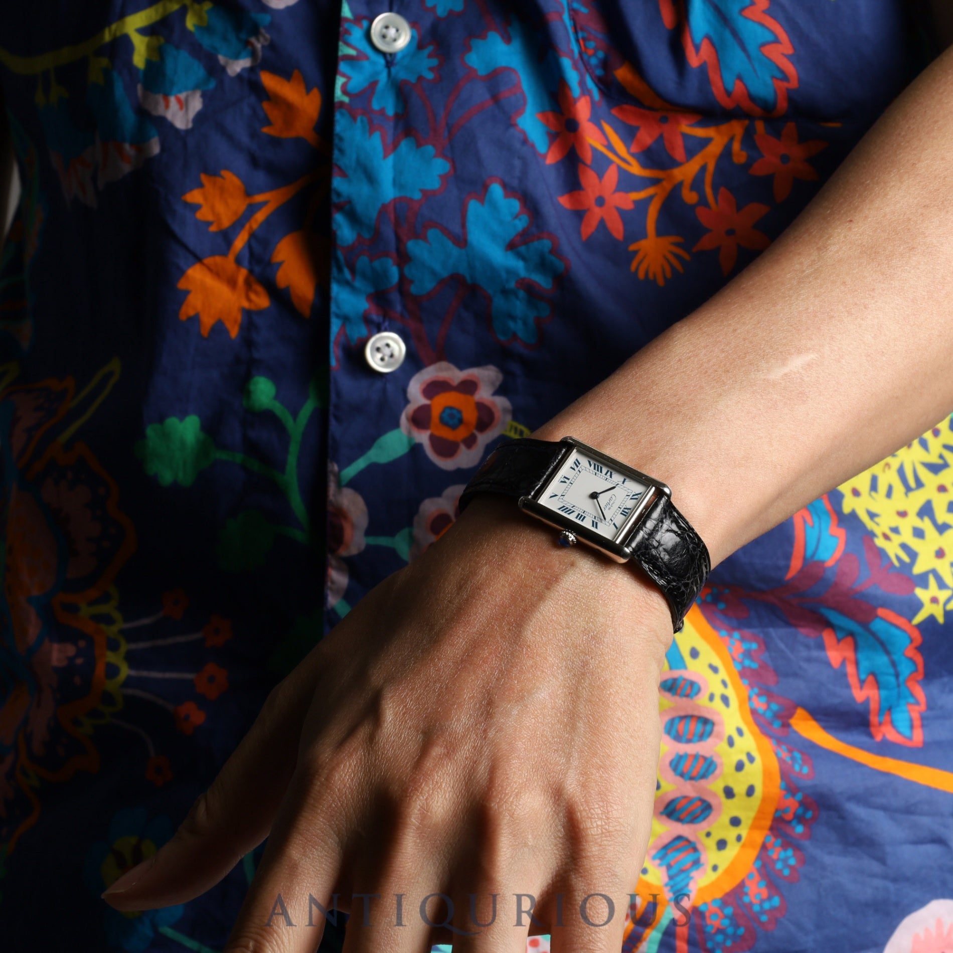 カルティエ マストタンク LM 690006 クォーツ SV925 純正革ベルト 純正尾錠(SS) ホワイトローマン文字盤 箱 オーバーホール済み