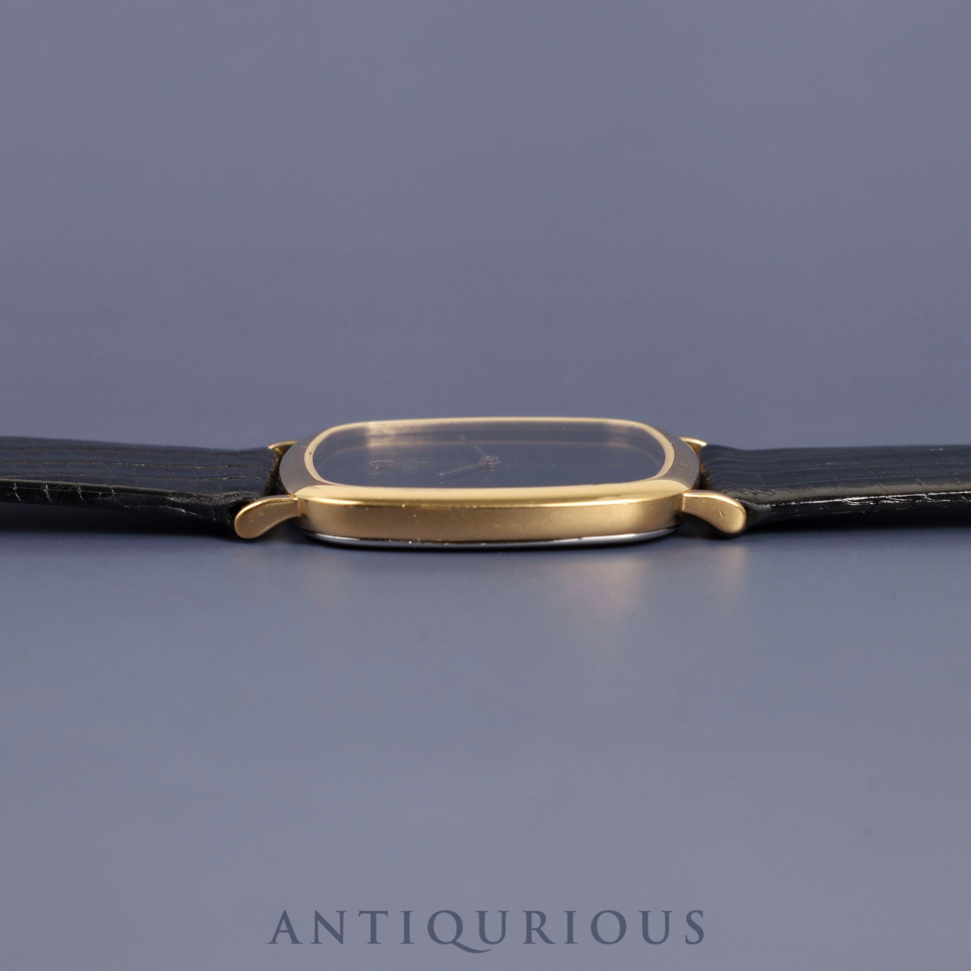 オメガ デ・ヴィル 195 077.2 クォーツ Cal.1378 GP 革 純正尾錠(GP)ブラック文字盤 オーバーホール済み