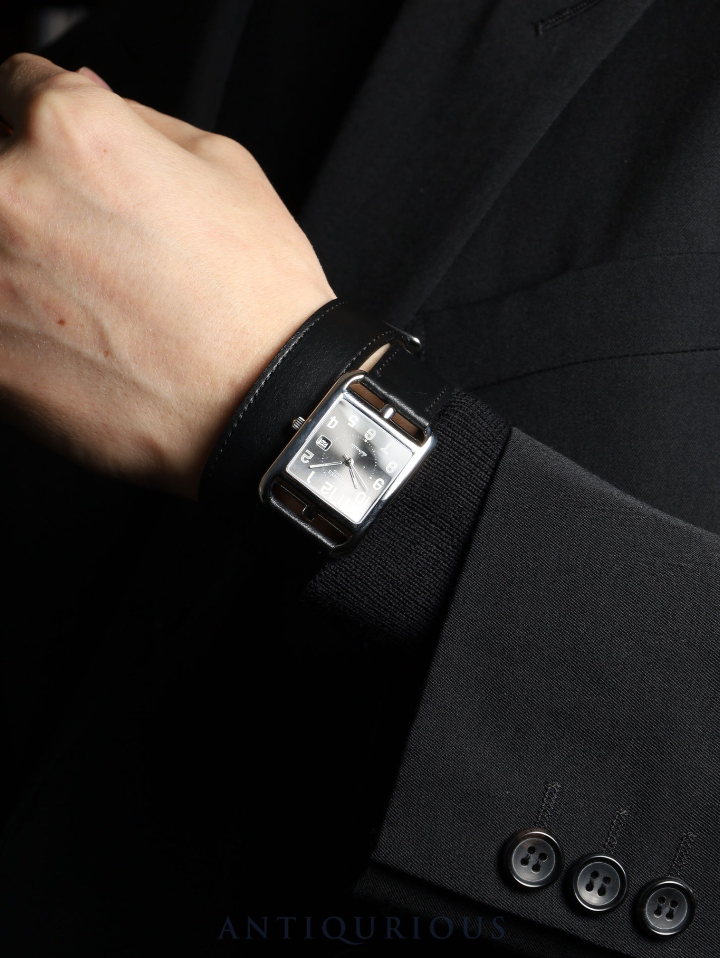 エルメス ケープコッド CC1.710 自動巻き Cal.- SS 革 純正尾錠(SS)グレーアラビア文字盤 保証書 エルメスにてにてコンプリートサービス済み