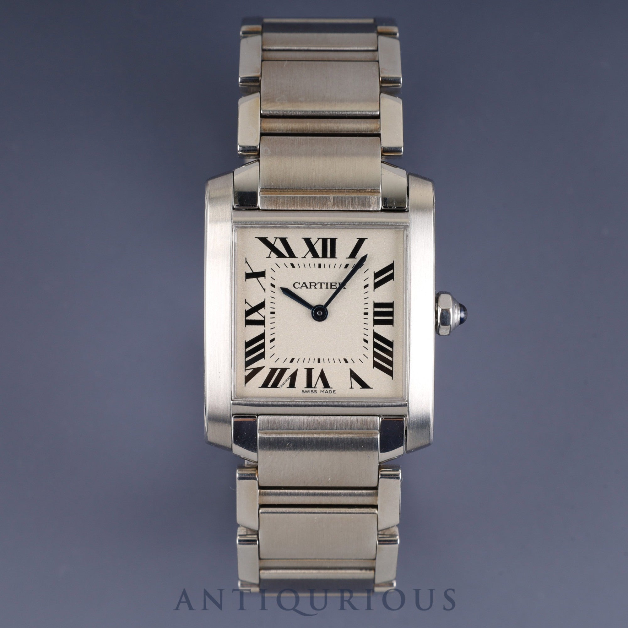 カルティエ タンクフランセーズ MM W51003Q3 / 2301 クォーツ SS SS ホワイトローマン文字盤 コンプリートサービス(フルメンテナンス)済み
