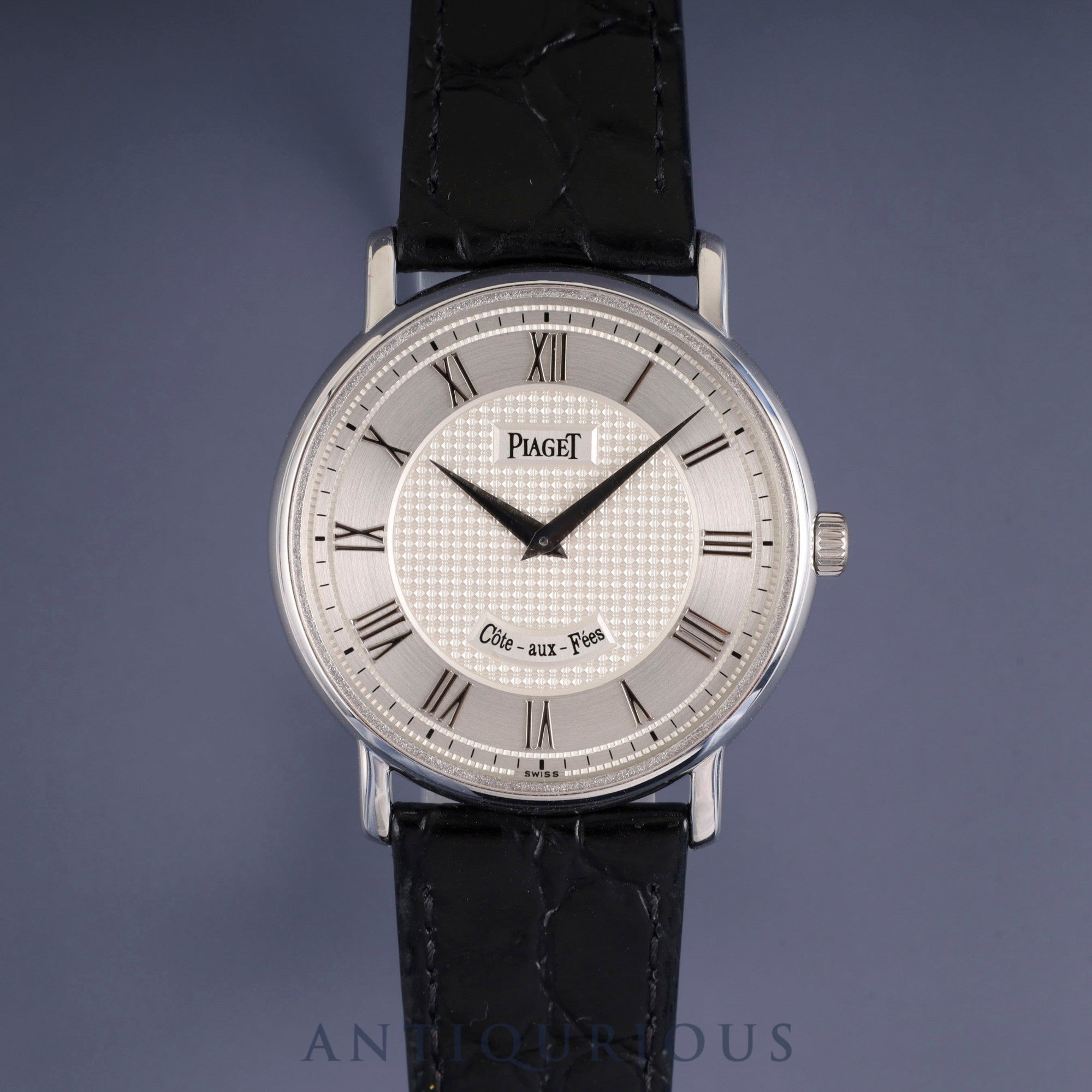 Piaget Tradition La Côte aux Fées 90035 Manual Winding Caliber 430P 750 Leather Watch with Genuine Buckle (750) Silver Dial Overhauled