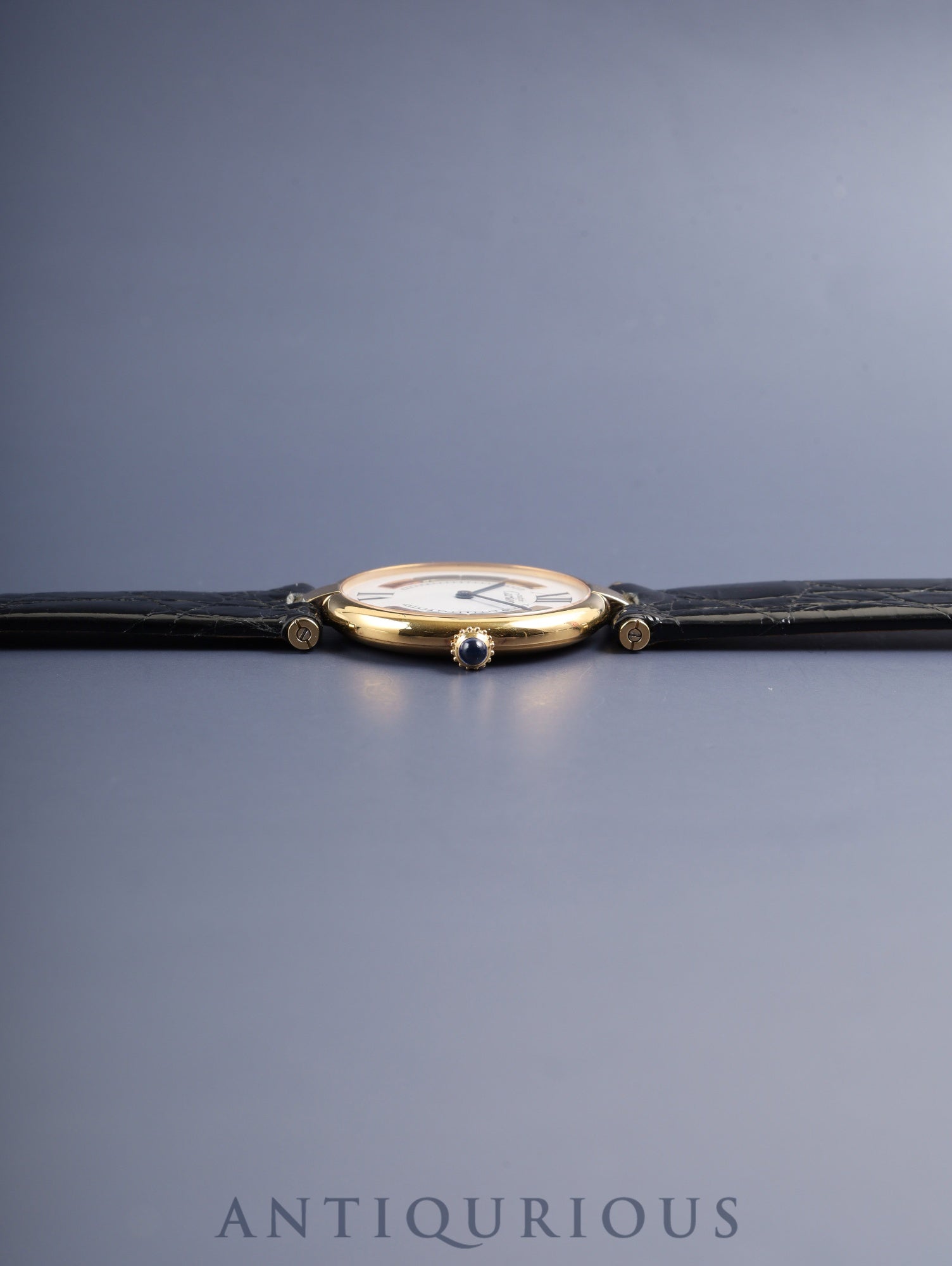 カルティエ マスト ヴァンドーム VLC LM W1006454 / 590003 クォーツ Cal.90 SV925 革 純正尾錠(GP) サイドトリニティ文字盤 オーバーホール済み