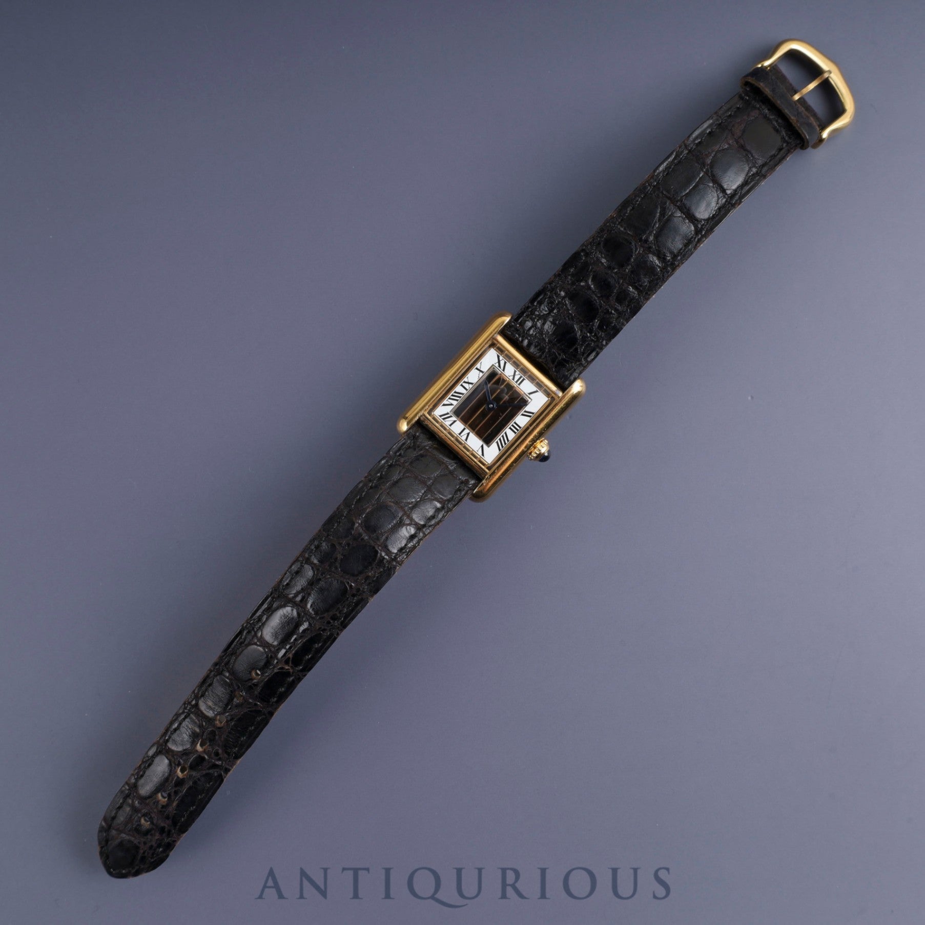 Cartier Must Tank SM 5057001 Quartz Cal.057 SV925 Genuine leather strap Genuine buckle (GP) Front Trinity dial Warranty card (no date) Overhauled