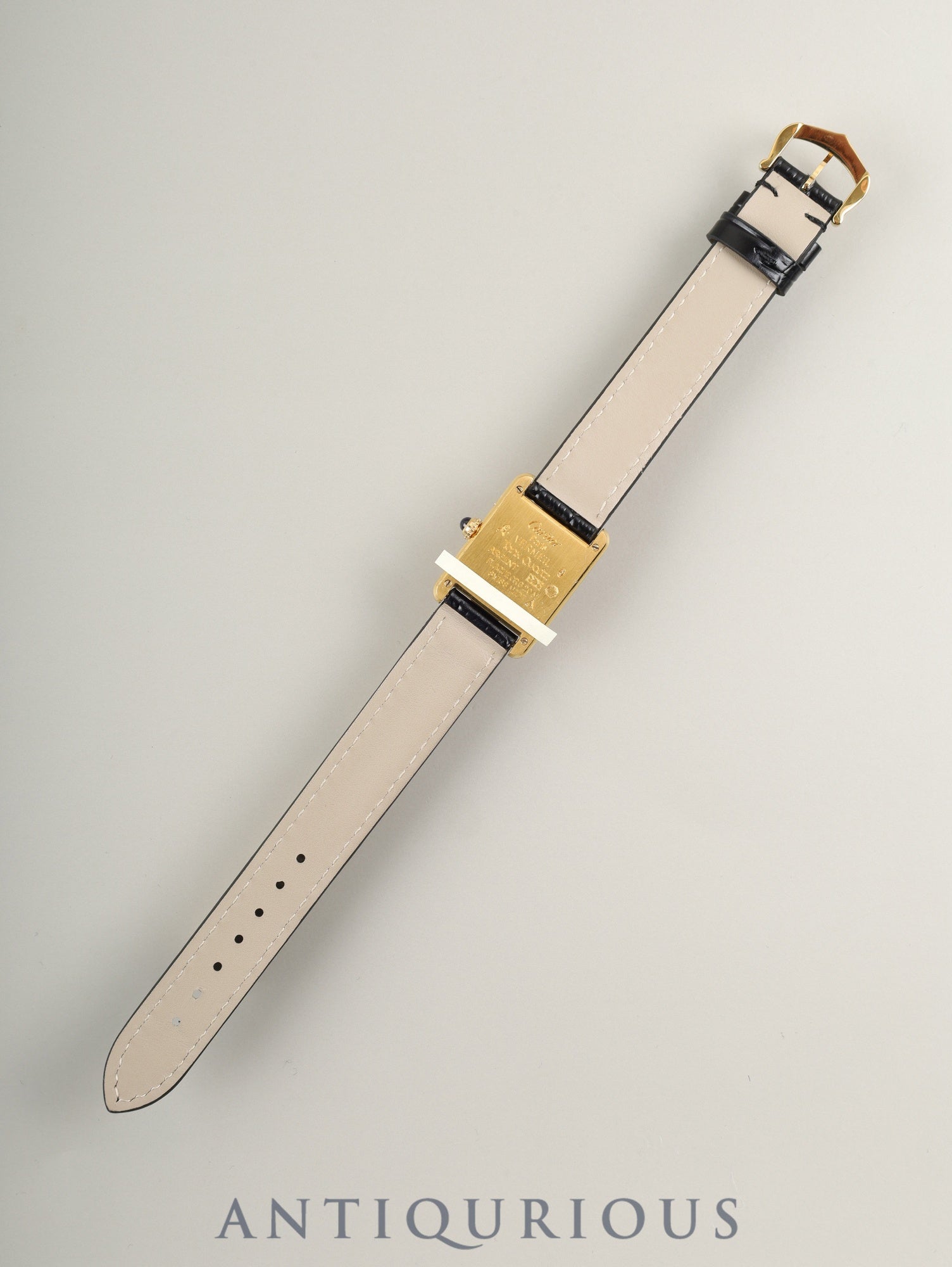 カルティエ マストタンク SM W1003053/5057001 クォーツ Cal.057 SV925 革 純正尾錠(GP)ストレートローマン文字盤 1982年頃~1995年頃 保証書(無記載)オーバーホール済み