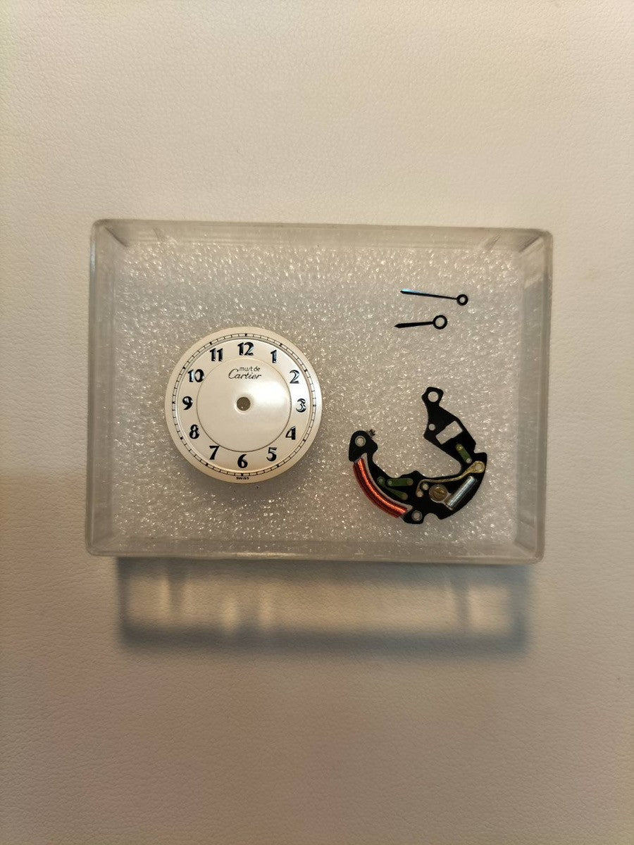 Cartier Must Vendôme VLC SM 590004 Quartz Caliber 90 SV925 Leather Strap with Genuine GP Buckle, Arabic Dial, Overhauled