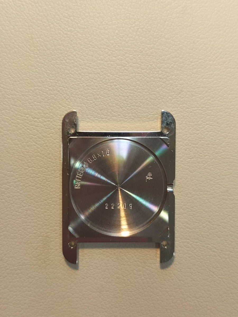 Cartier Must Tank SM W1001565 / 1614 Quartz Caliber 057 SV925 Leather Strap with Genuine D-Buckle (Stainless Steel) White Roman Dial Overhauled