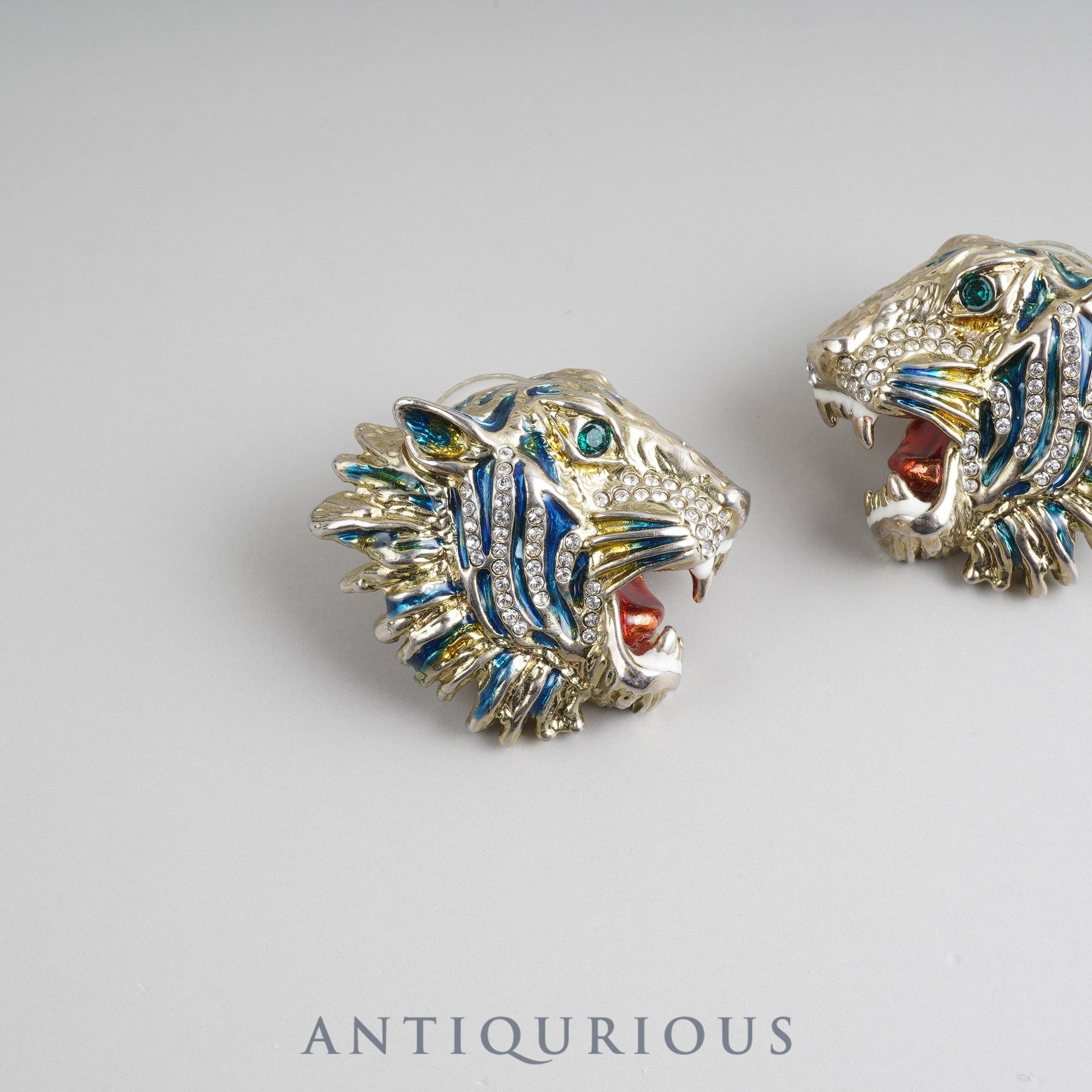 Gucci Tiger Earrings GP/Rhinestone