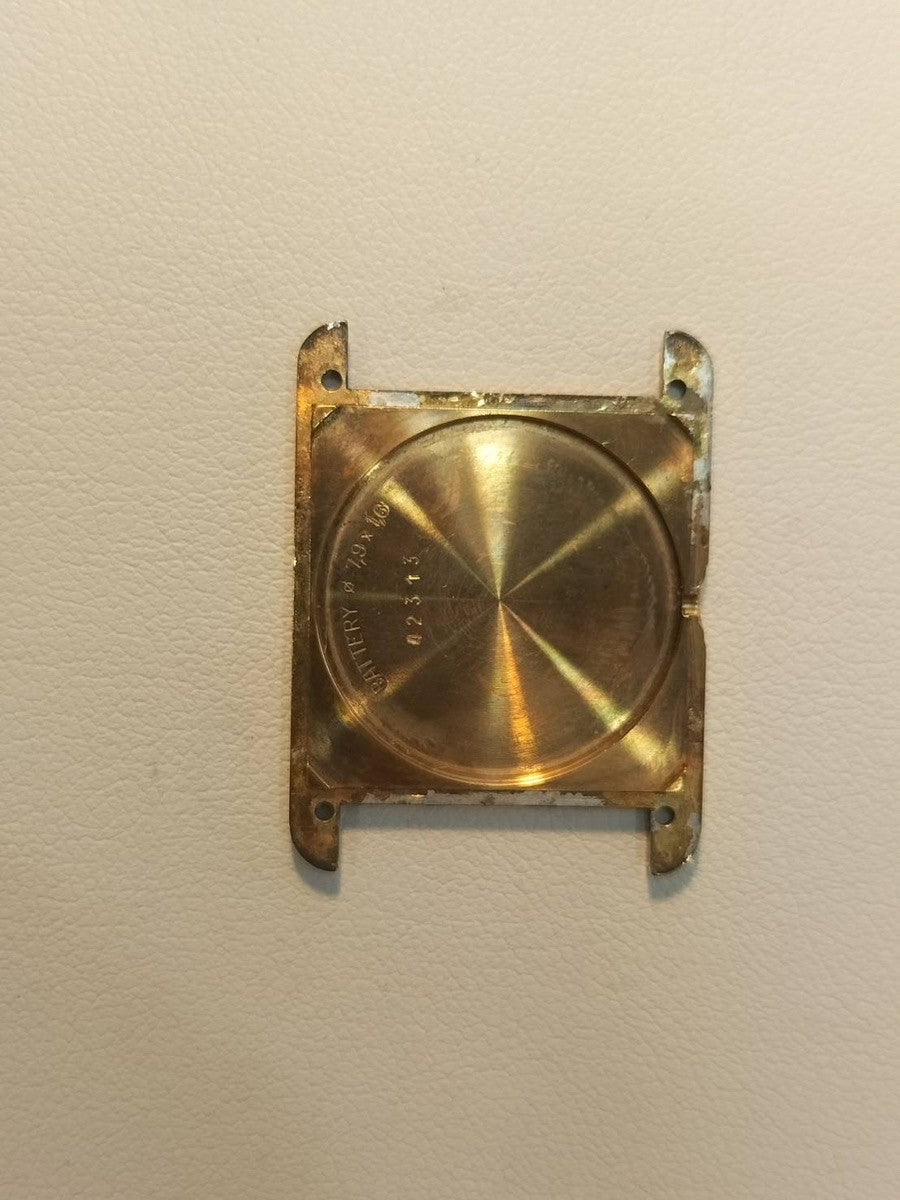 Cartier Must Tank LM 590005 Quartz Caliber 90 SV925 Leather Strap with Genuine GP Buckle, Black Roman Dial, Overhauled and Finished to Look Like New