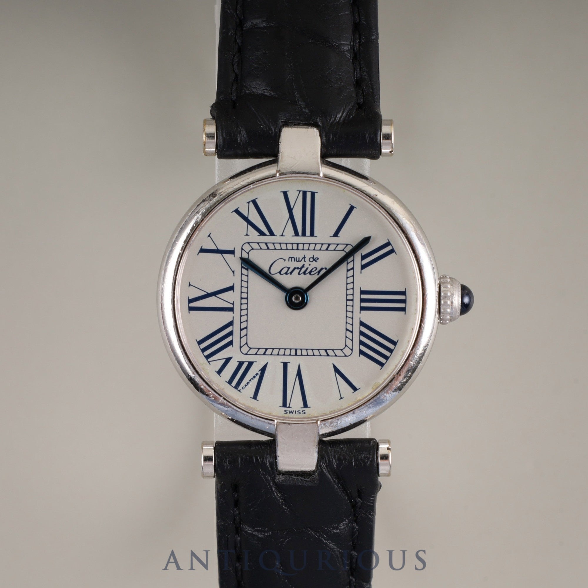 Cartier Must Vendome VLC SM W1007165 / 1850 Quartz Cal.90 SV925 Leather Genuine D-buckle (SS) Opalan dial Overhauled