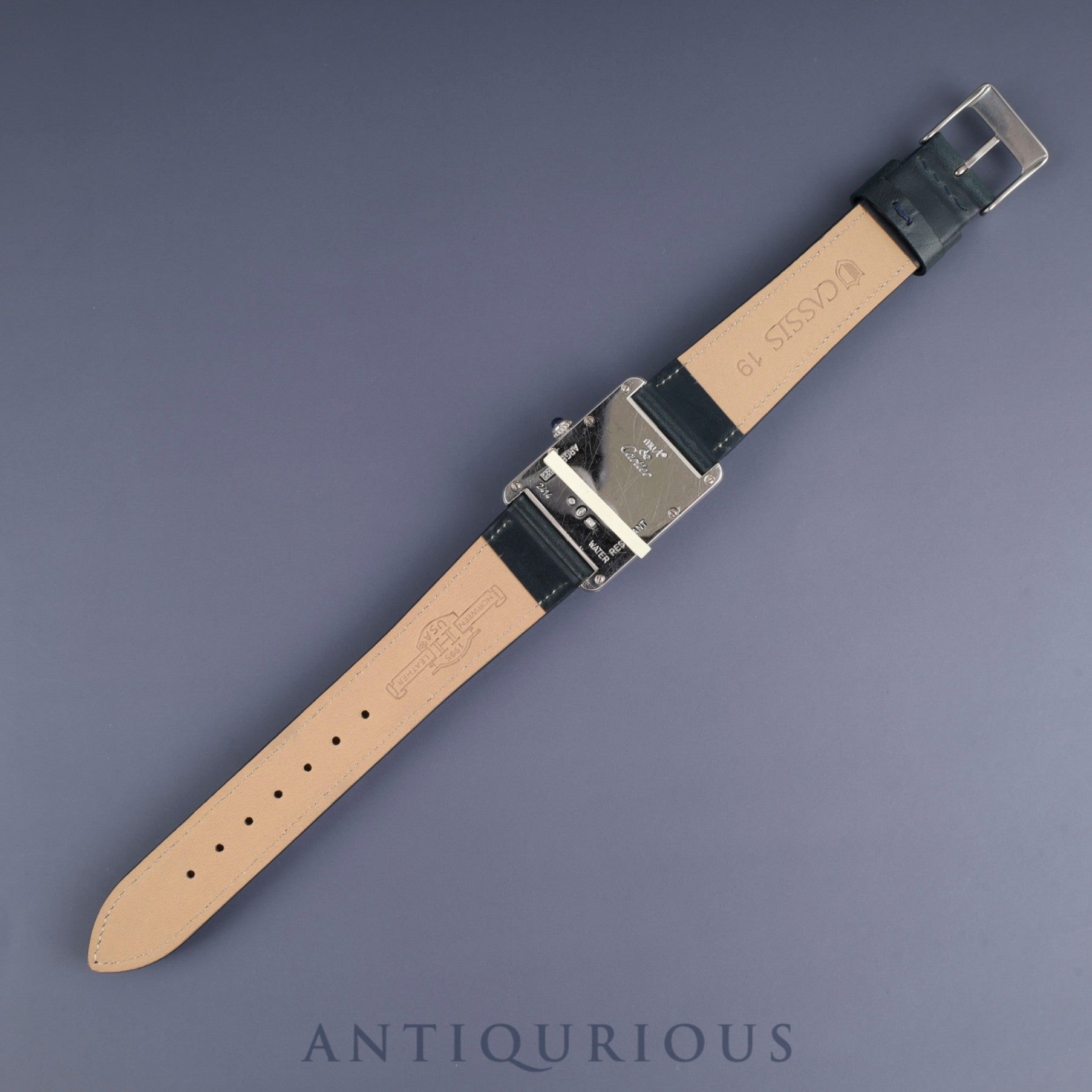 Cartier Must Tank GM (XL) 2414 Quartz Movement, SV925 Leather, Aftermarket Buckle (Stainless Steel), White Roman Dial (SWISS MADE Marking), Completely Serviced at a Cartier Boutique