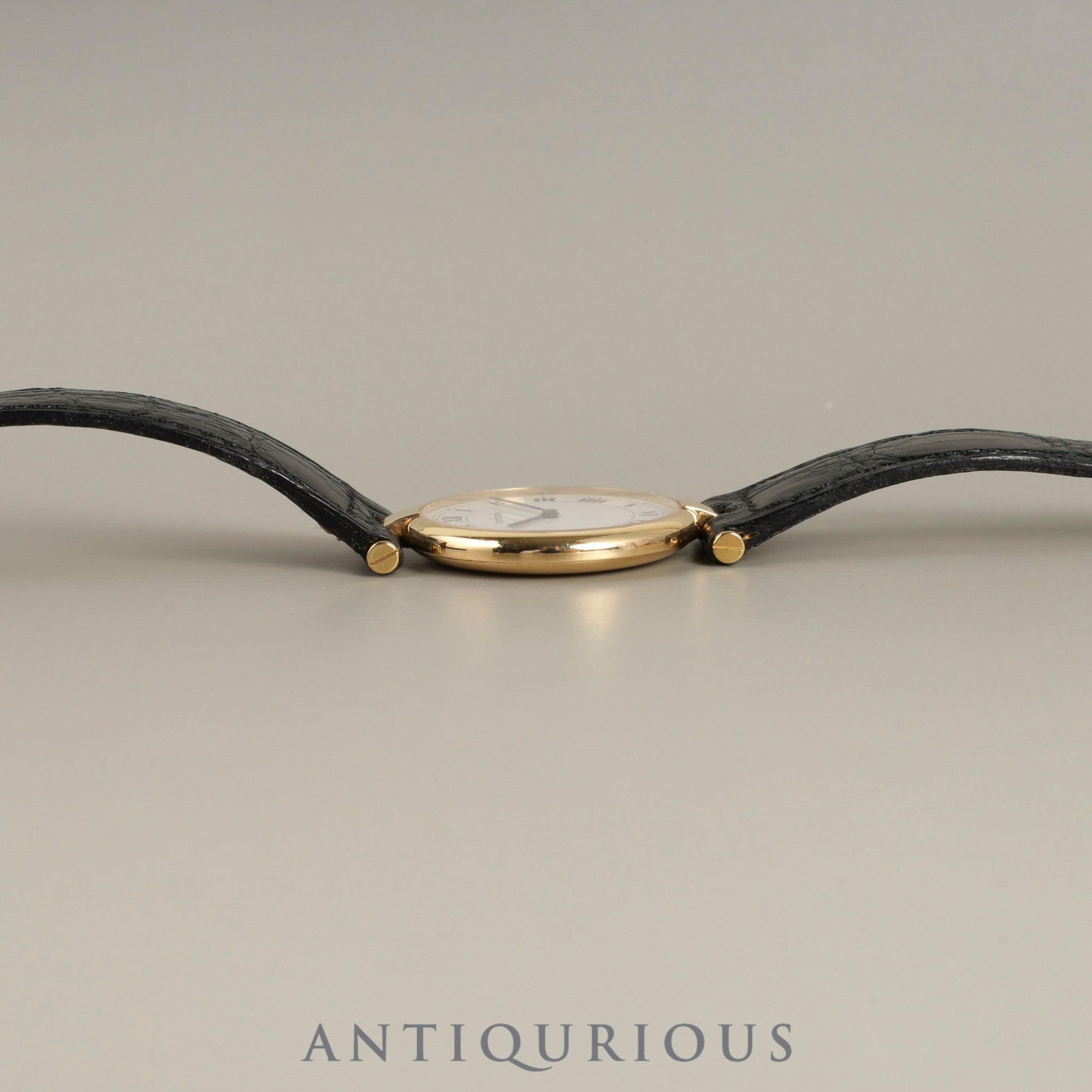 カルティエ ヴァンドーム VLC LM 881001 クォーツ Cal.- 750 純正革ベルト 純正尾錠 (GP)ホワイトローマン文字盤 30mm 箱 オーバーホール済み