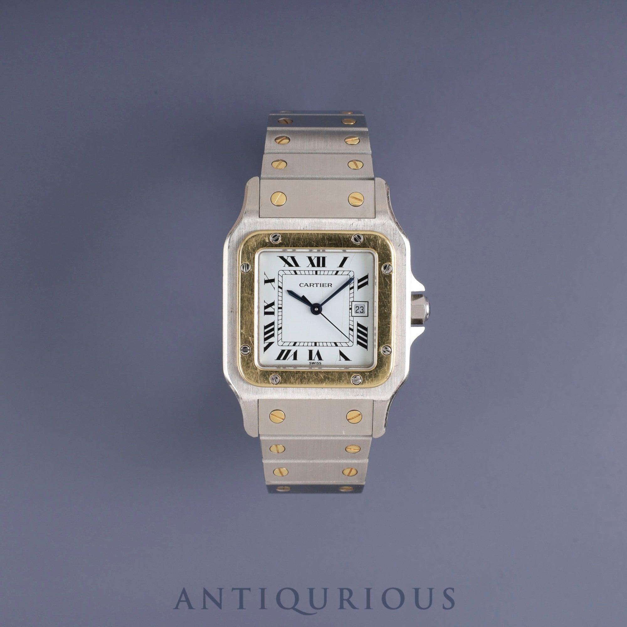 Cartier Santos Galbee LM AC23.80GR OR0.750GR 4.05GR/2961 Automatic Cal.2671 Stainless Steel/Yellow Gold White Roman Dial Overhauled