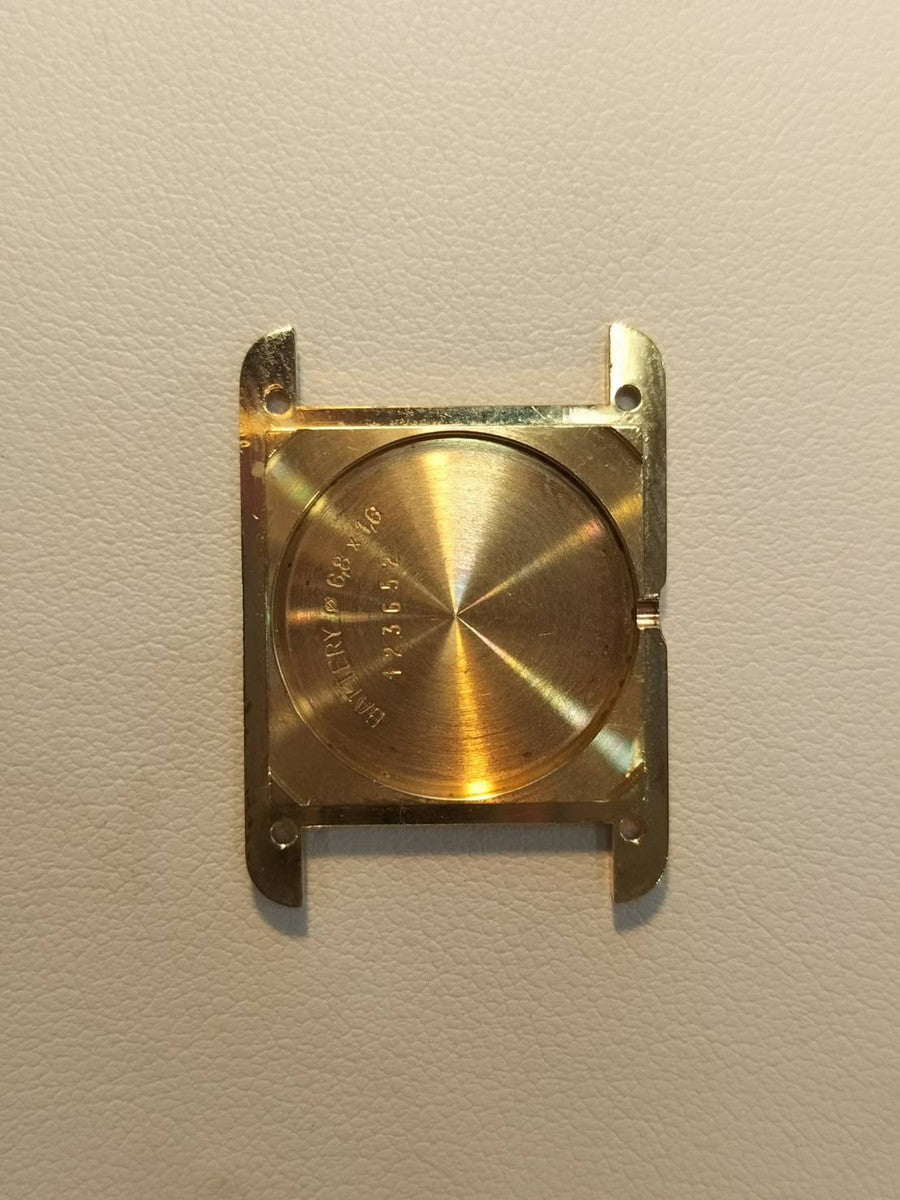 Cartier Must Tank SM 5057001 Quartz Caliber 057 SV925 Leather Strap with Genuine D-Buckle (GP) Side Trinity Dial Circa 1982-Circa 1995 Overhauled