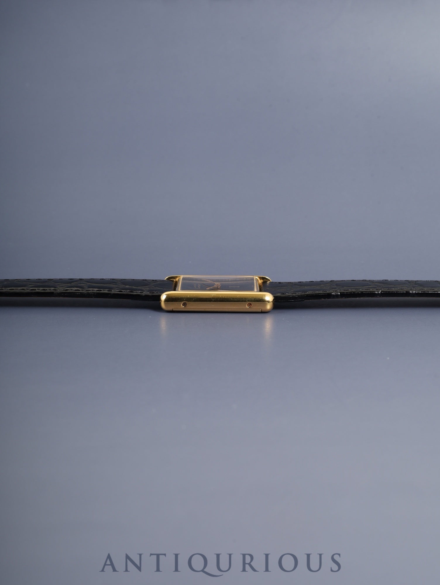 カルティエ マストタンク LM 手巻き Cal.78-1 SV925 革 純正ピンバックル(GP)オニキス文字盤(SWISS表記)純正レザーベルト付き オーバーホール済み 新品仕上げ済み