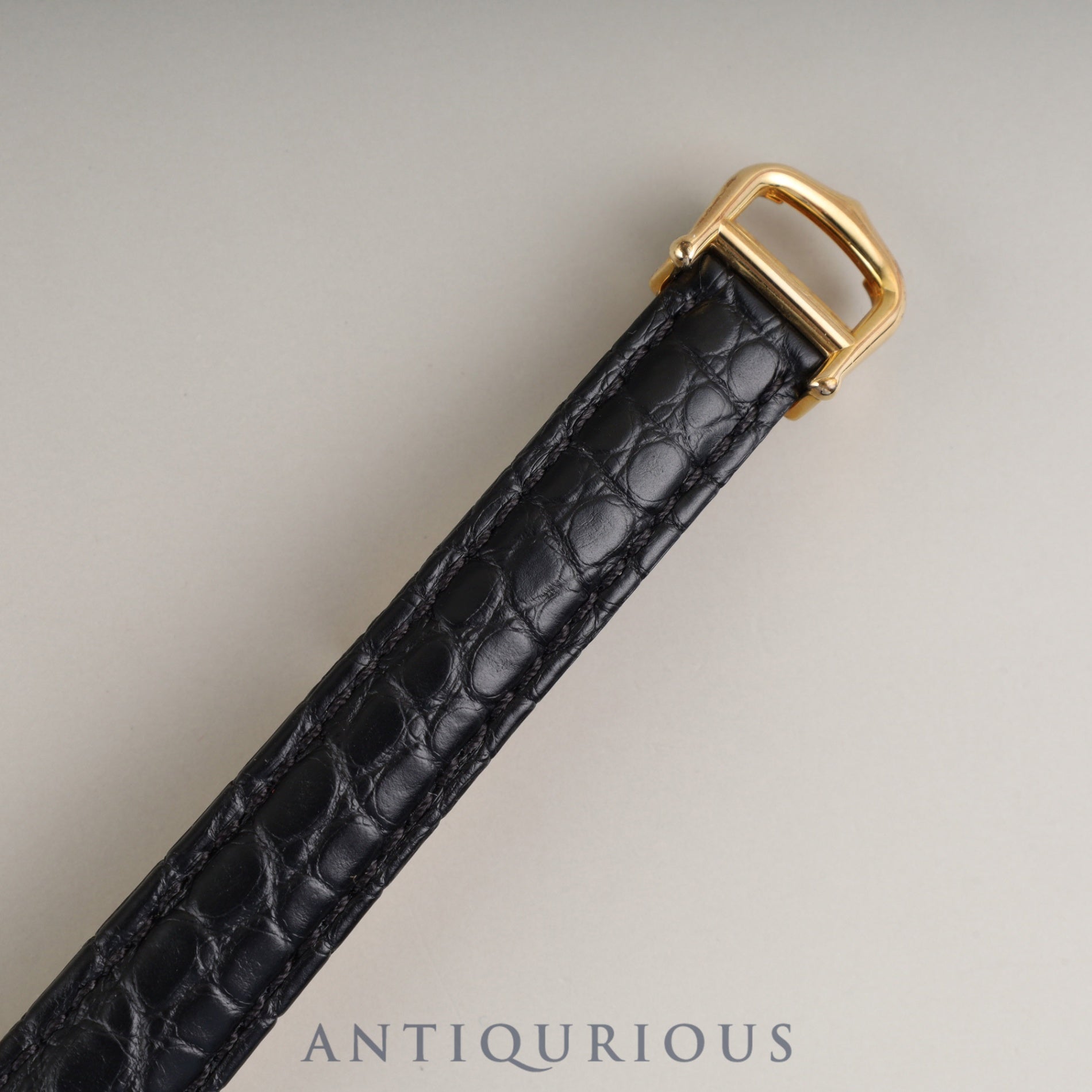 Cartier Must Vendôme VLC SM 590004 Quartz Caliber 90 SV925 Leather Strap with Genuine D-buckle (GP) Arabic Dial Overhauled