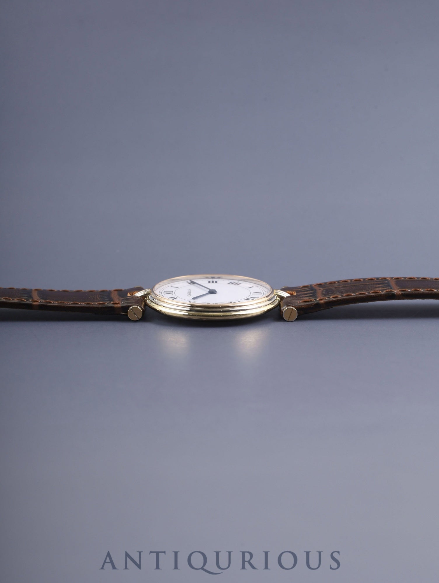 カルティエ ヴァンドーム トリニティ VLC LM 85533553/81003 クォーツ Cal.690 750YG 革 純正ピンバックル(GP) ホワイトローマン文字盤(SWISS MADE表記) オーバーホール済み