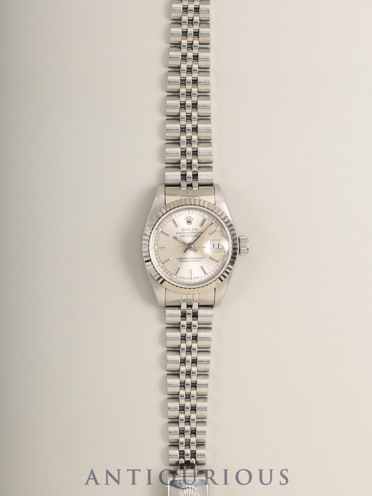 Rolex Datejust 69174 Automatic Caliber 2135 Stainless Steel/White Steel Silver Dial L Serial (1989-1990) Overhauled