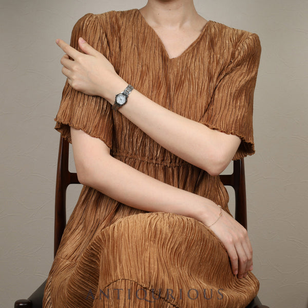 Hermes Clipper CL4.210 Quartz SS SS White Dial Box Booklet Warranty Overhauled