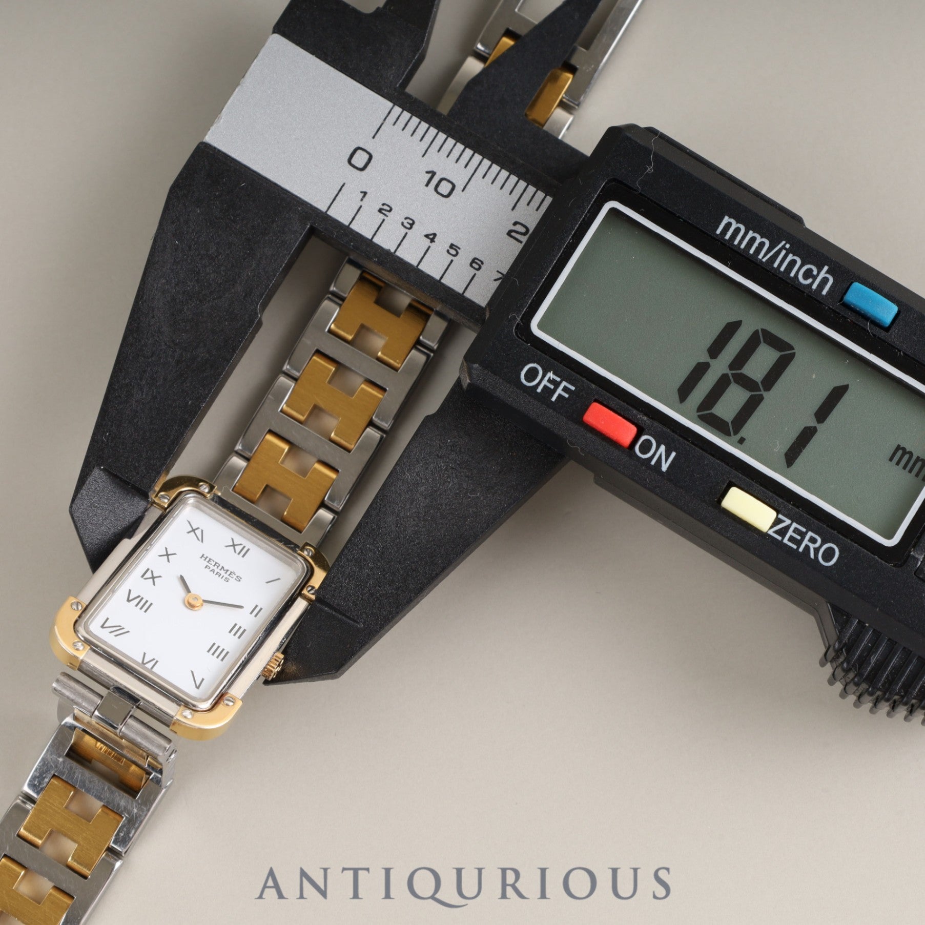 エルメス クロアジュール CR1.240 クォーツ Cal.976.001 SS/GP SS/GP ホワイト文字盤 オーバーホール済み