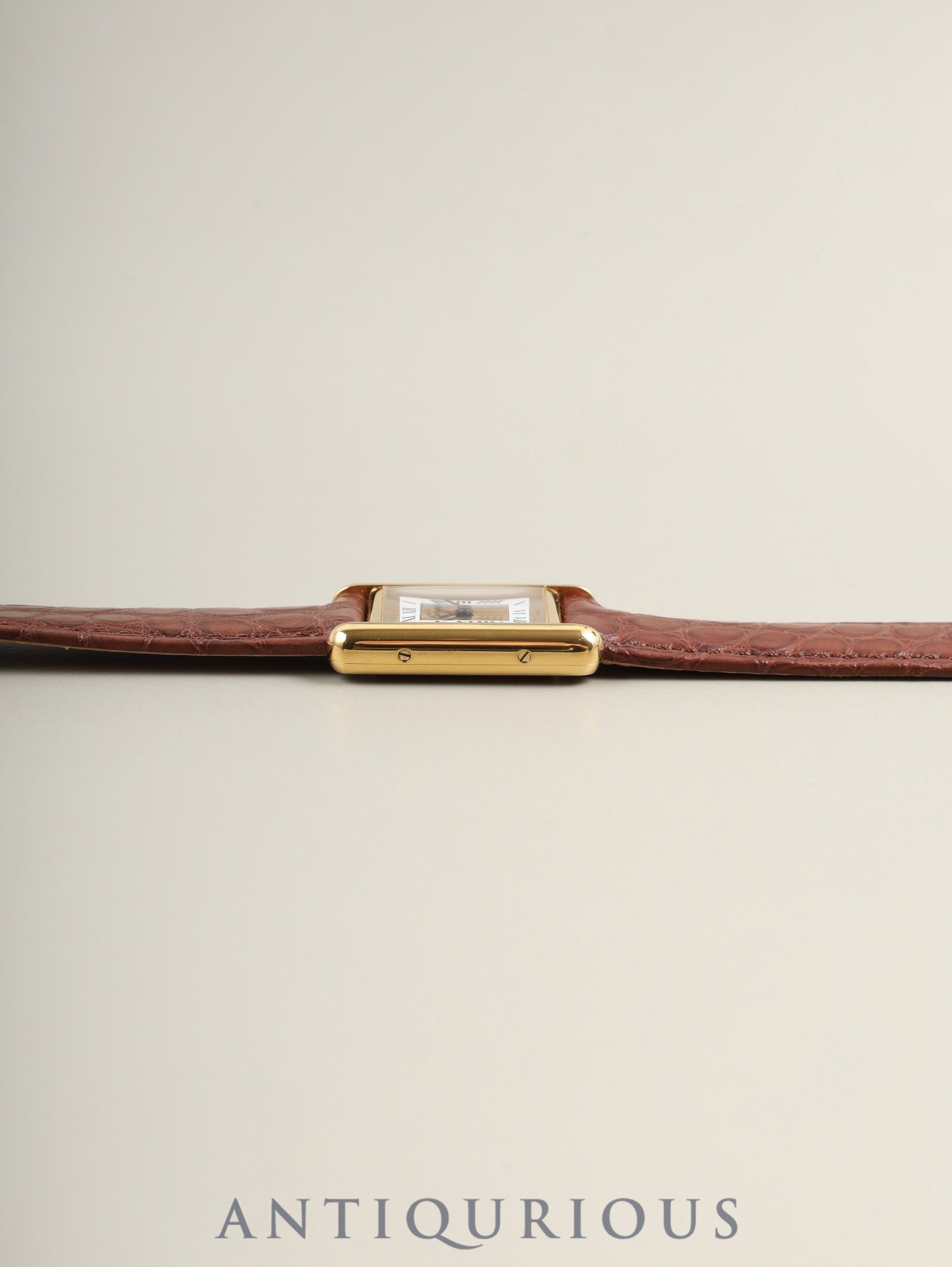 カルティエ マストタンク SM 84919223 / 3 66001 クォーツ Cal.66 SV925 革 純正ピンバックル(GP)フロントトリニティ文字盤(SWISS表記)済み