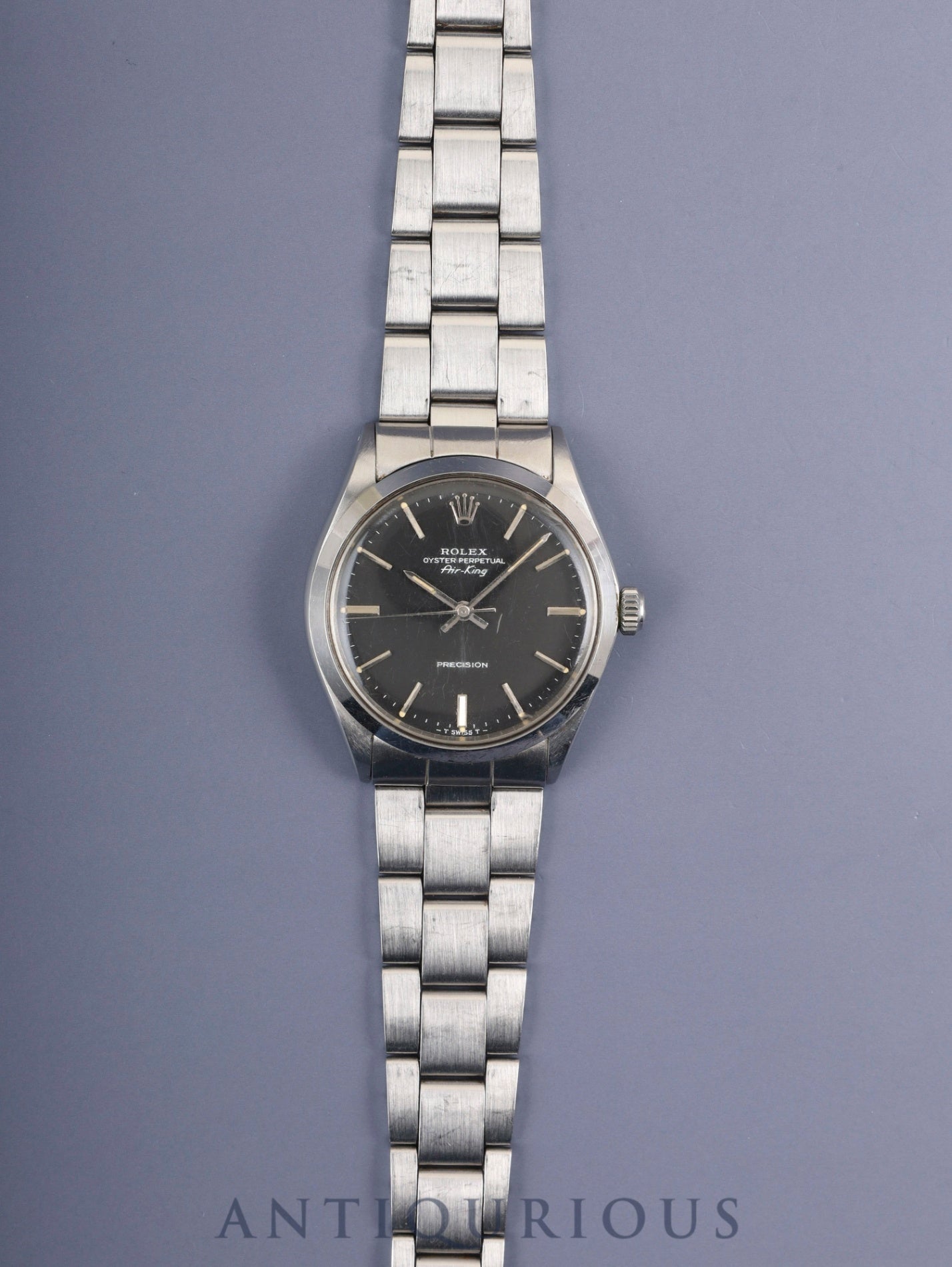 ロレックス エアキング 5500 自動巻き Cal.1520 SS SS ブラック文字盤 27番(1969年)オーバーホール済み