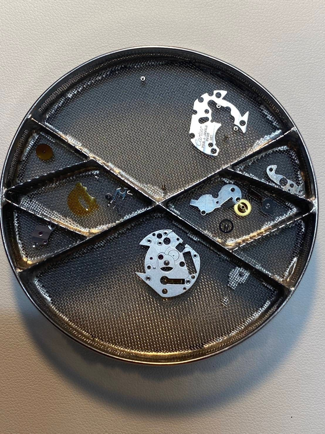 Cartier Must Tank SM W1005554 / 5057001 Quartz Cal.057 SV925 Leather Genuine Buckle (GP) Opalan Dial Mid 1980s - 1994 Overhauled