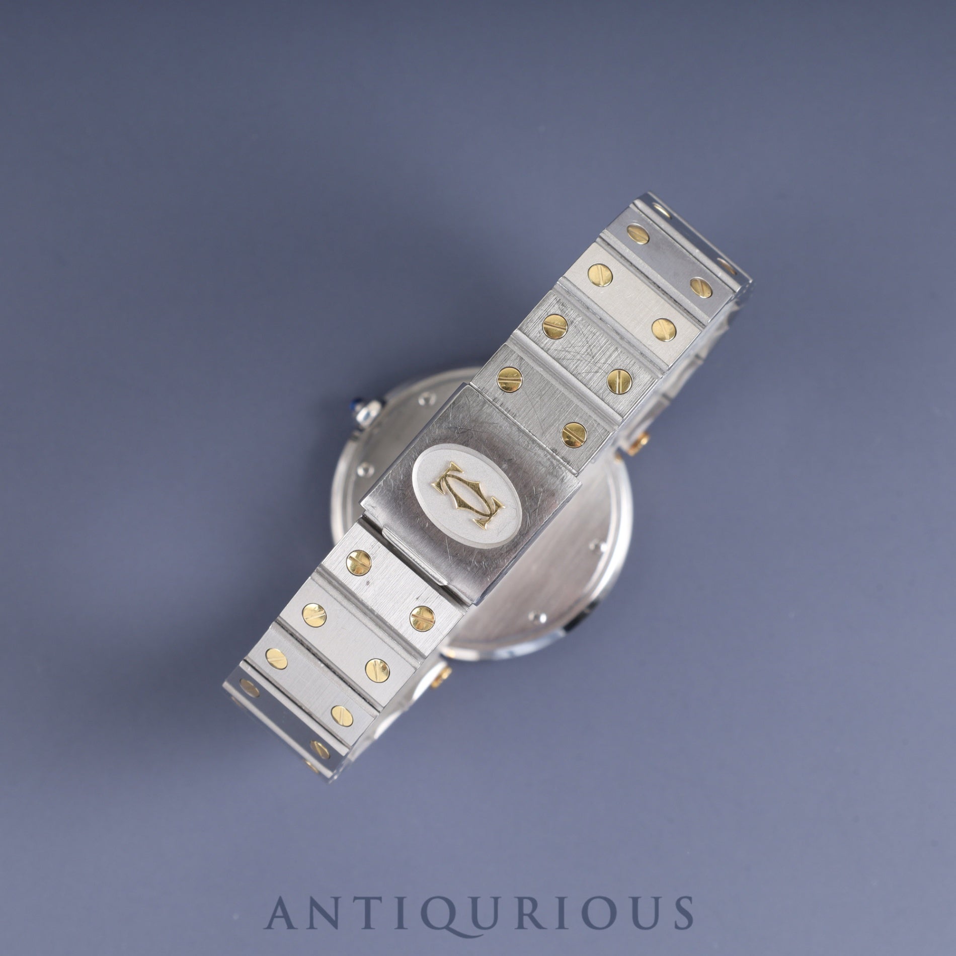 Cartier Santos Vendome LM 83041488 / 8191 Quartz SS/YG SS /YG Grey Ghost Dial Complete service completed at Cartier boutique