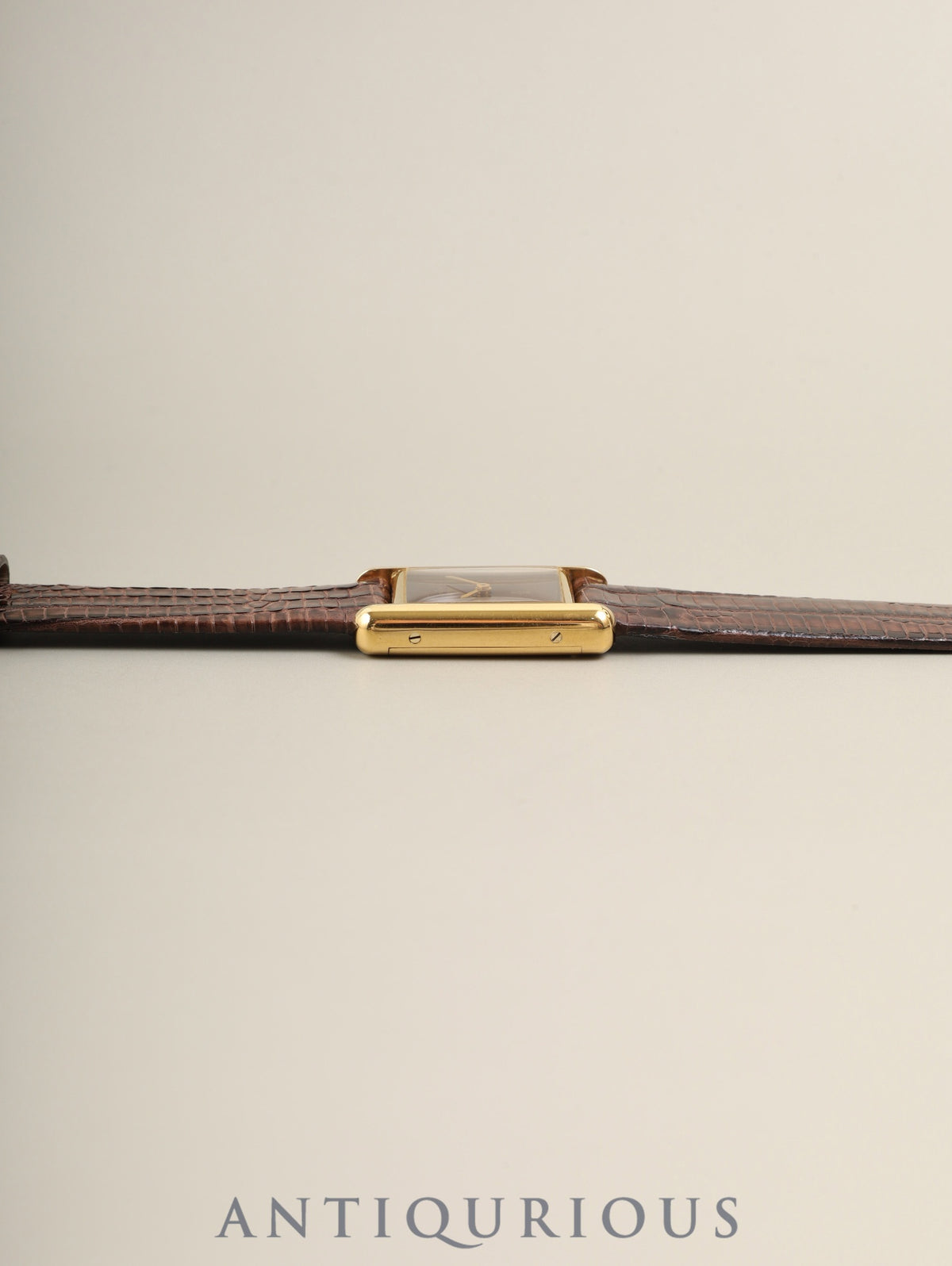 カルティエ マストタンク SM 3 手巻き Cal.78-1 SV925 革 純正ピンバックル(GP)マホガニー文字盤(SWISS表記) オーバーホール済み