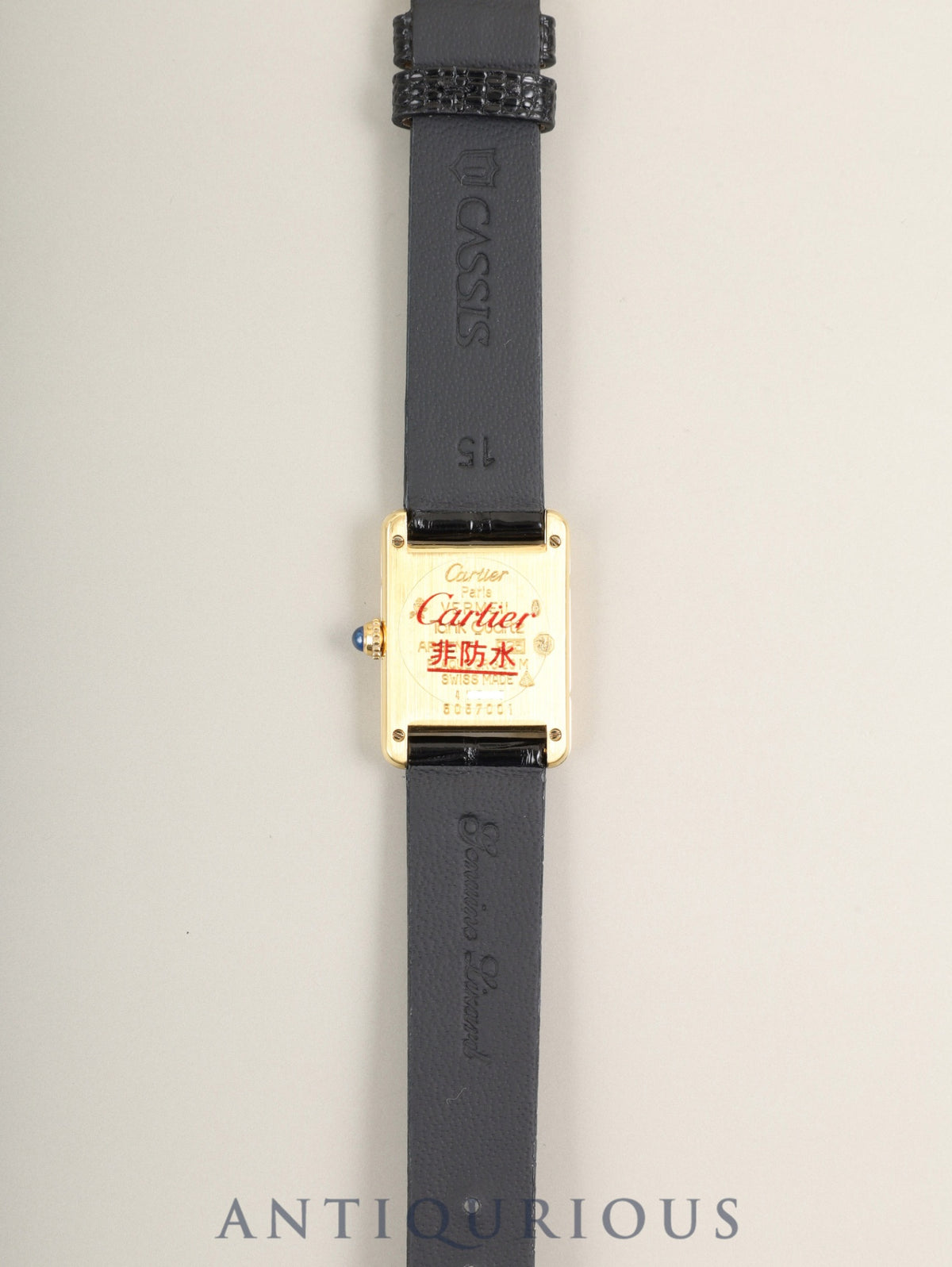カルティエ マストタンク SM 5057001 クォーツ SV925 革 純正ピンバックル(GP)アラビア文字盤(SWISS表記) 新品仕上げ済み カルティエブティックにてコンプリートサービス済み