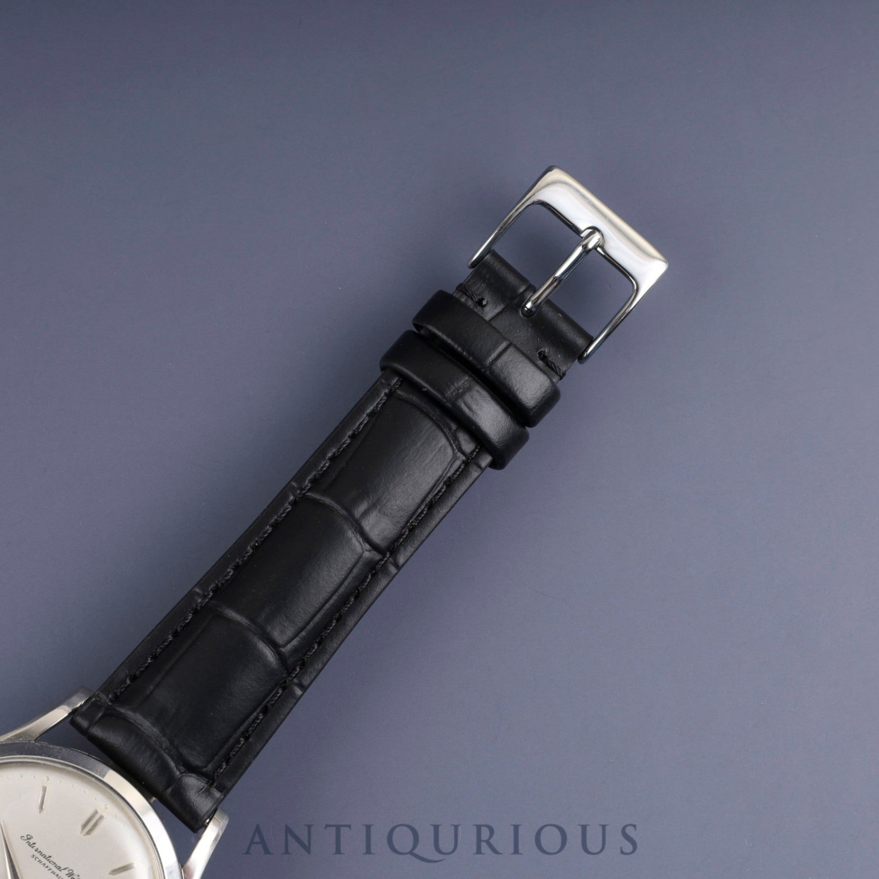 IWC オールドインター シャウハウゼン 手巻き Cal.89 SS 革 社外尾錠(SS)シルバー文字盤 オーバーホール済み アイダブリュシー