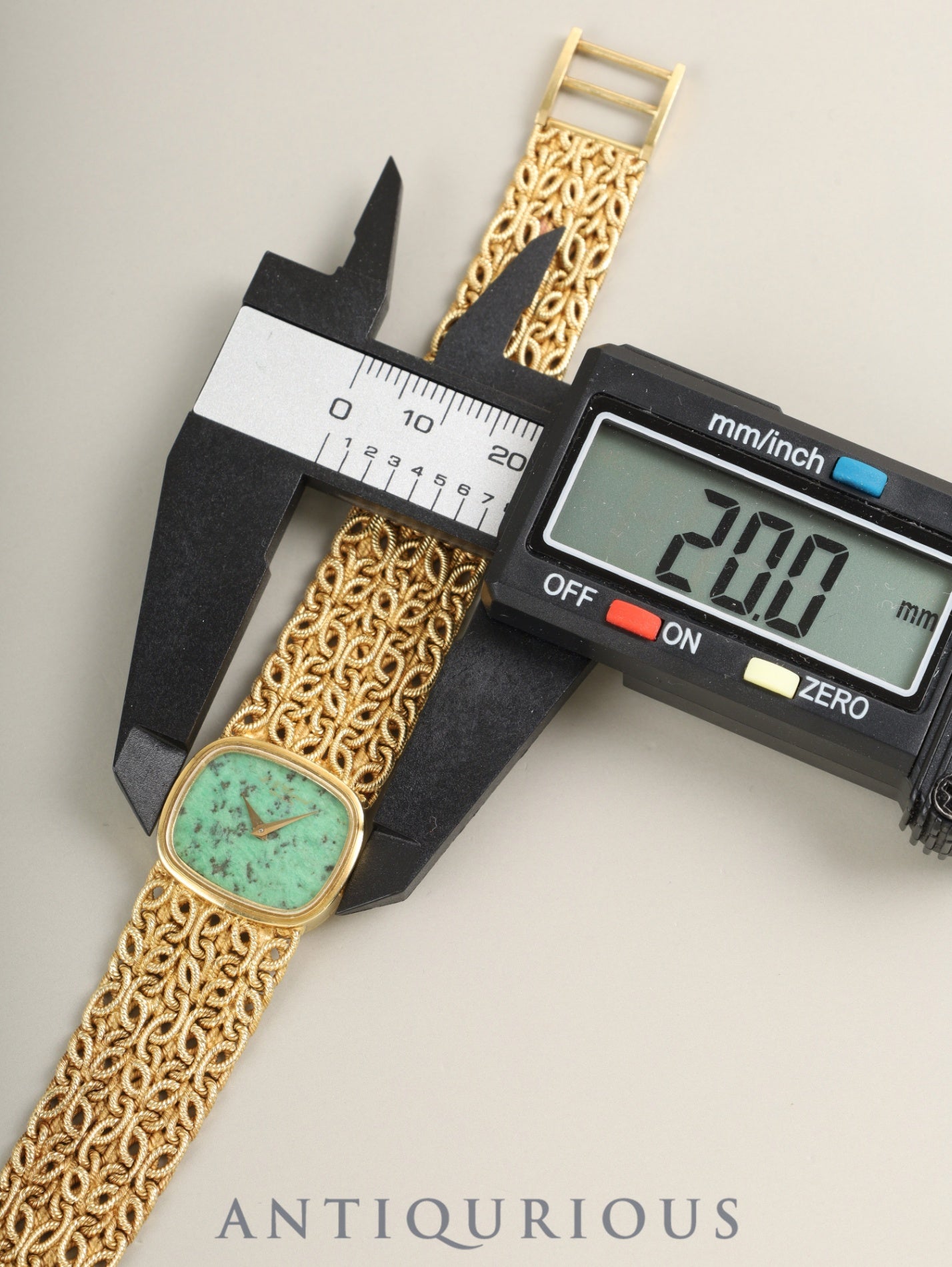 ショパール ジュエリーウォッチ 5028/1 手巻き Cal.4520(Felsa S.A.)750YG 750YG ジェダイト文字盤 オーバーホール済み