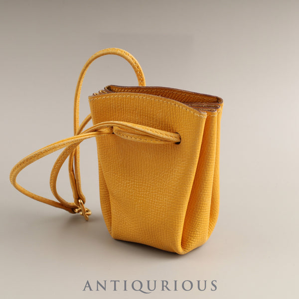 エルメス ポーチ ヴェスパ クシュベル イエロー ゴールド金具 〇Z刻印:1996 箱