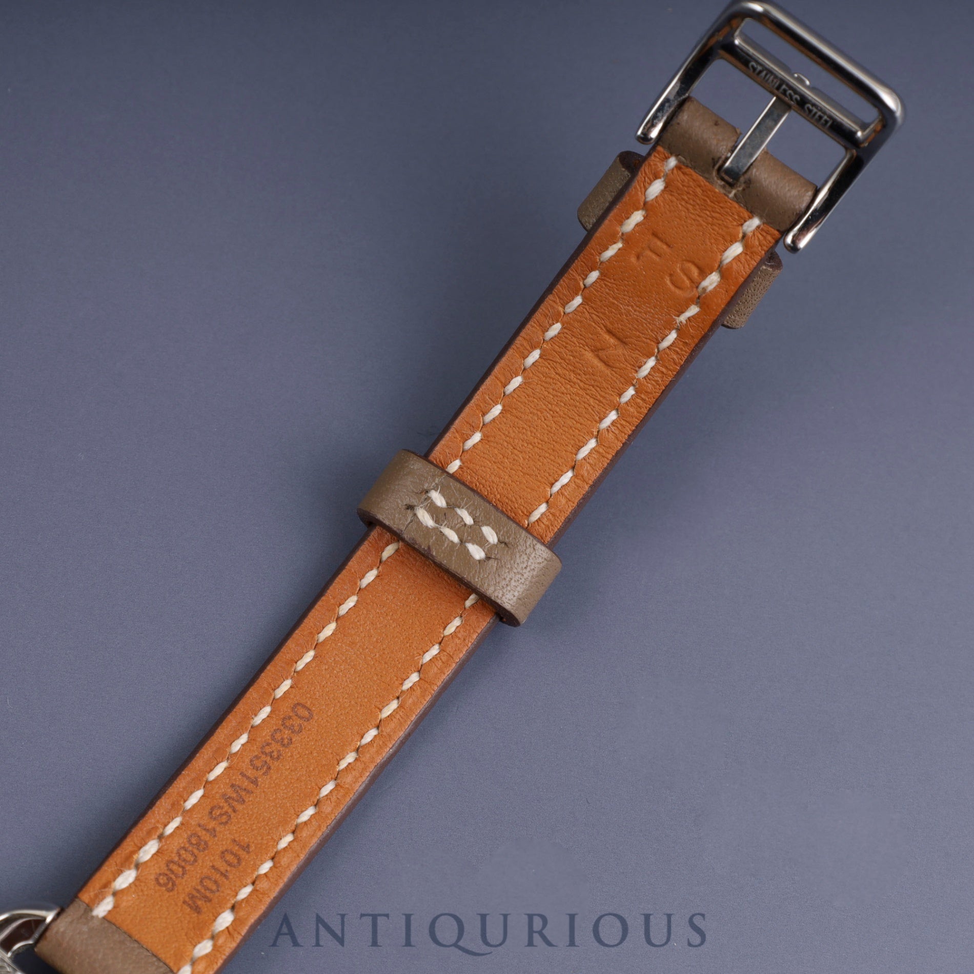 Hermes Nantucket NA2.110 / W044982WW00 Quartz Cal.280.002 SS Genuine leather strap (Z engraved: 2021) Genuine buckle (SS) Silver dial Box Booklet Warranty card (2021, personal name included) Overhauled