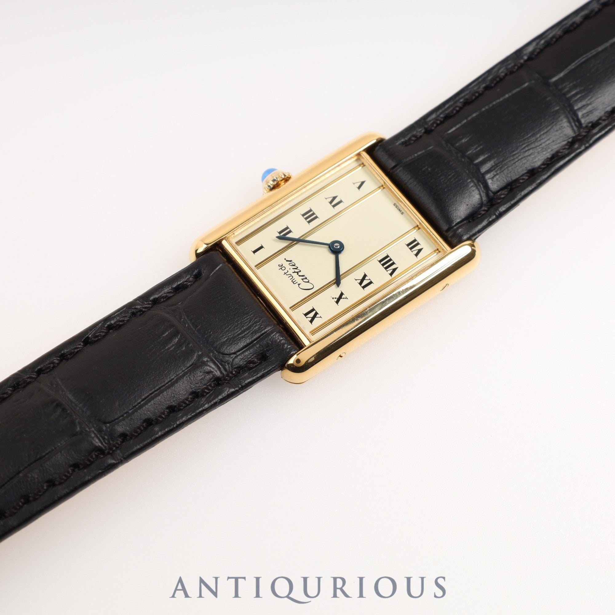 Cartier Must Tank LM QZ Straight Roman Newly Refurbished