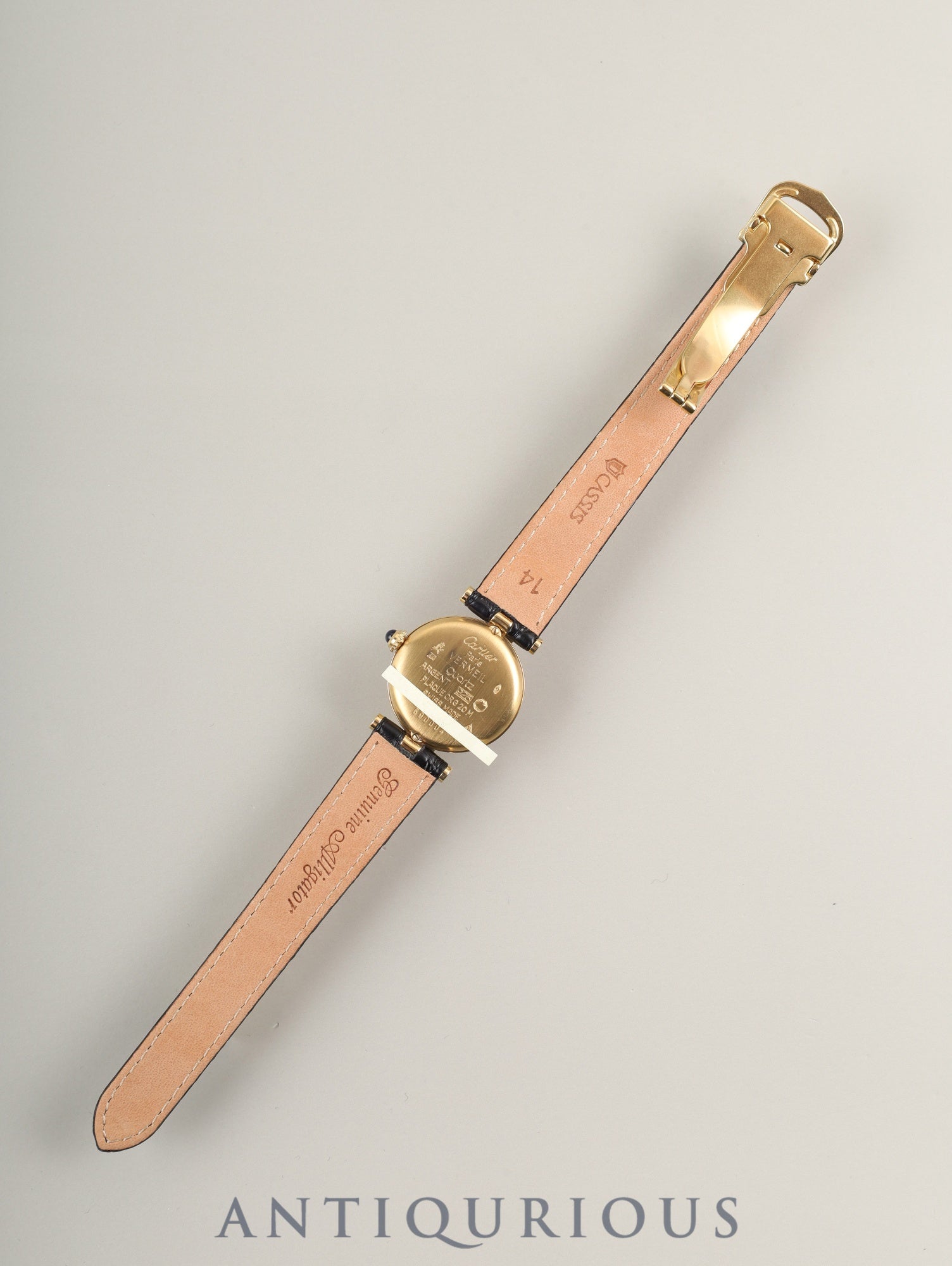 カルティエ マスト ヴァンドーム VLC SM W1005354 / 590004 クォーツ Cal.90 SV925 革 純正Dバックル(GP) オパラン文字盤 箱 オーバーホール済み