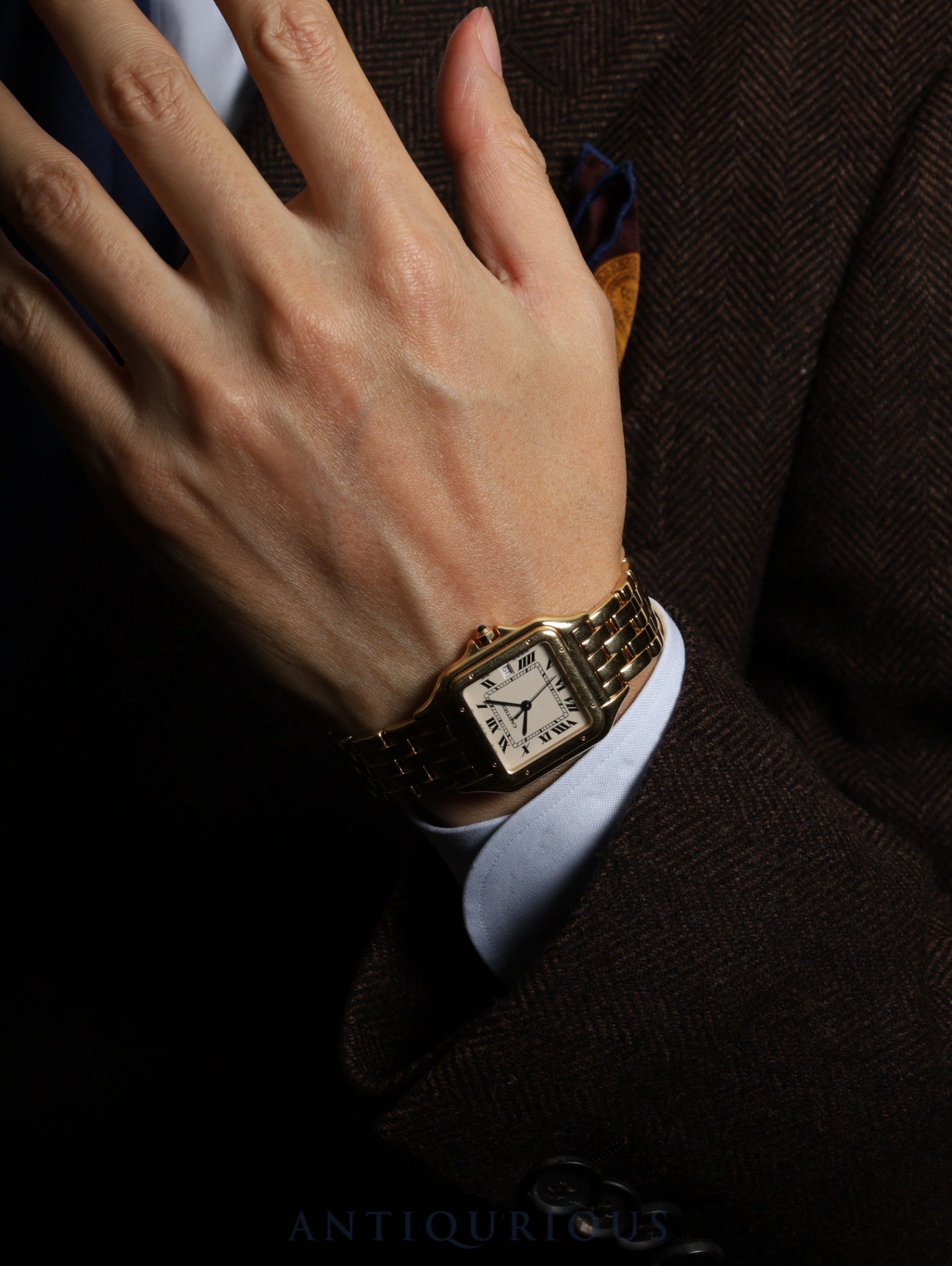 カルティエ パンテール LM W25014B / 887968 クォーツ Cal.687 18K 18K ホワイトローマン文字盤 箱 保証書(1994年)オーバーホール済み