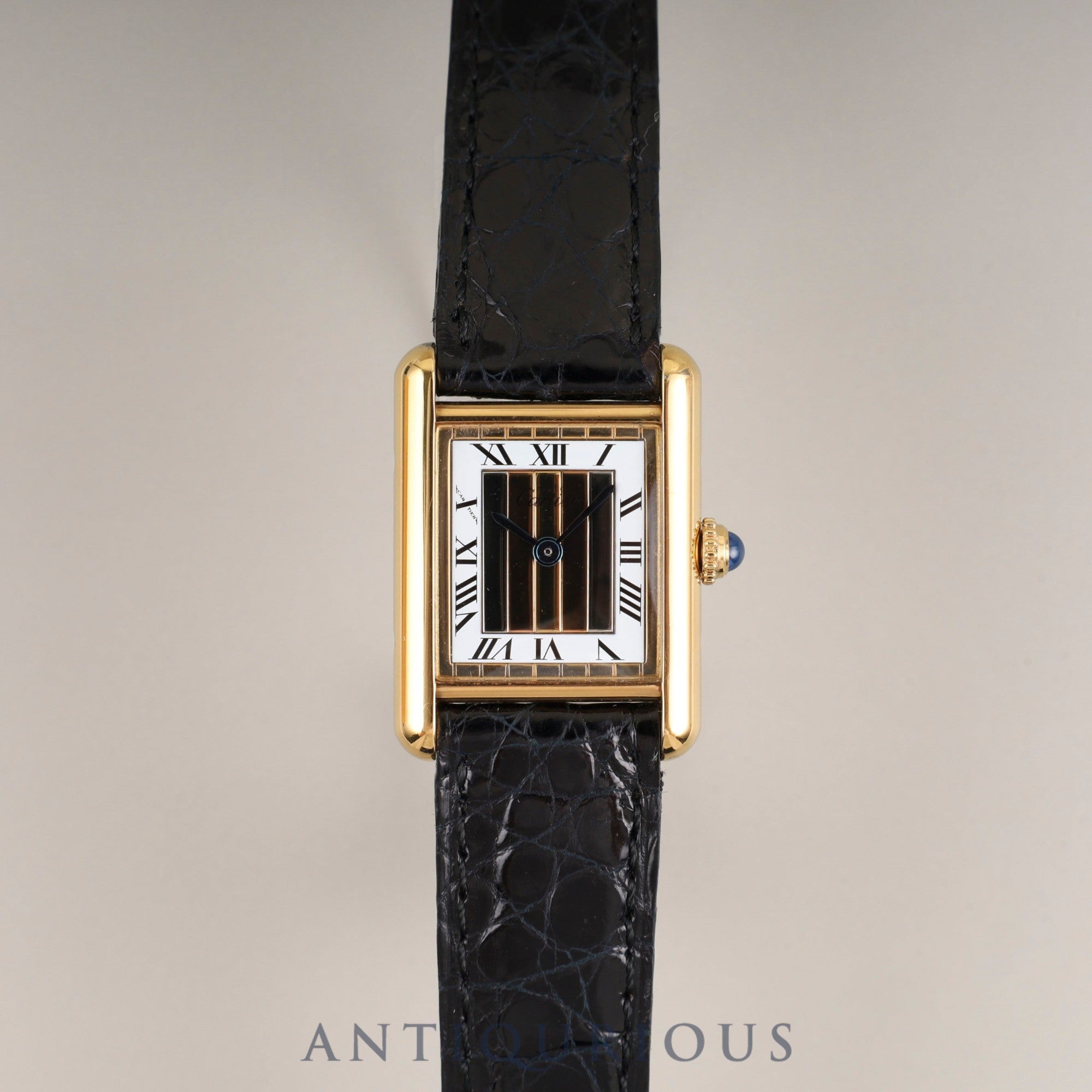 カルティエ マストタンク SM 5057001 クォーツ Cal.057 SV925 純正革ベルト 純正尾錠(GP)フロントトリニティ文字盤 オーバーホール済み