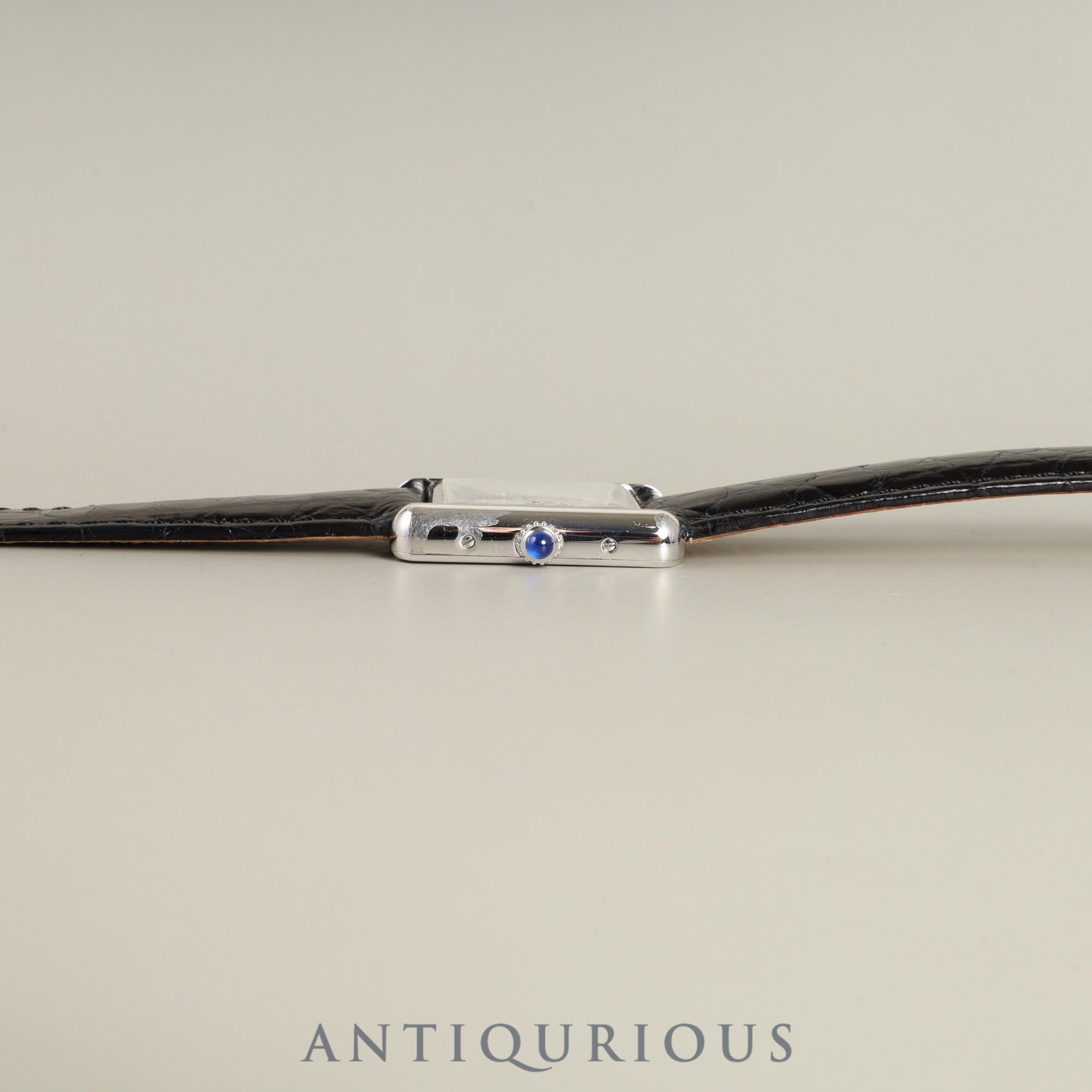 カルティエ マストタンク MM 2416 クォーツ Cal.057 SV925 革 純正Dバックル(SS)シルバーローマン文字盤(2000年クリスマス限定) オーバーホール済み