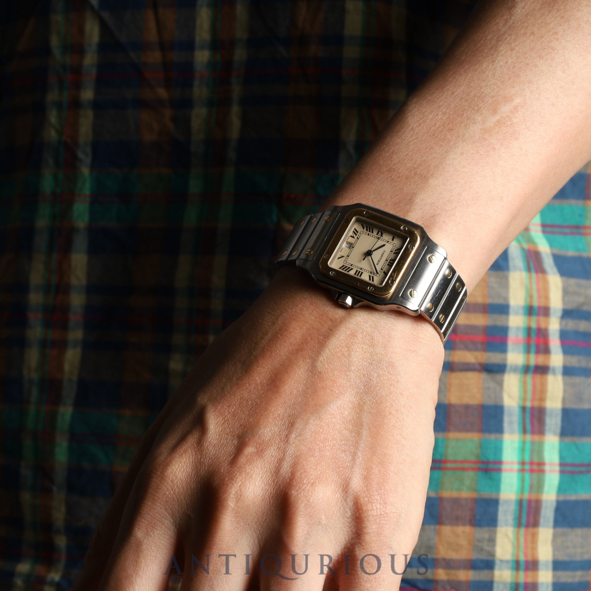 カルティエ サントス ガルベ LM 20011C4 / 187901 クォーツ Cal.687 SS/YG SS/YG ホワイトローマン文字盤 オーバーホール済み