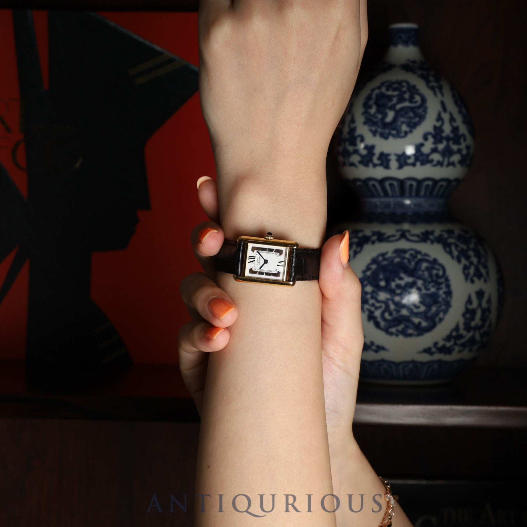 カルティエ マストタンク SM 1613 クォーツ Cal.957.06 SV925 革 純正Dバックル(GP) サイドトリニティ文字盤 1996年頃〜1998年頃 オーバーホール済み