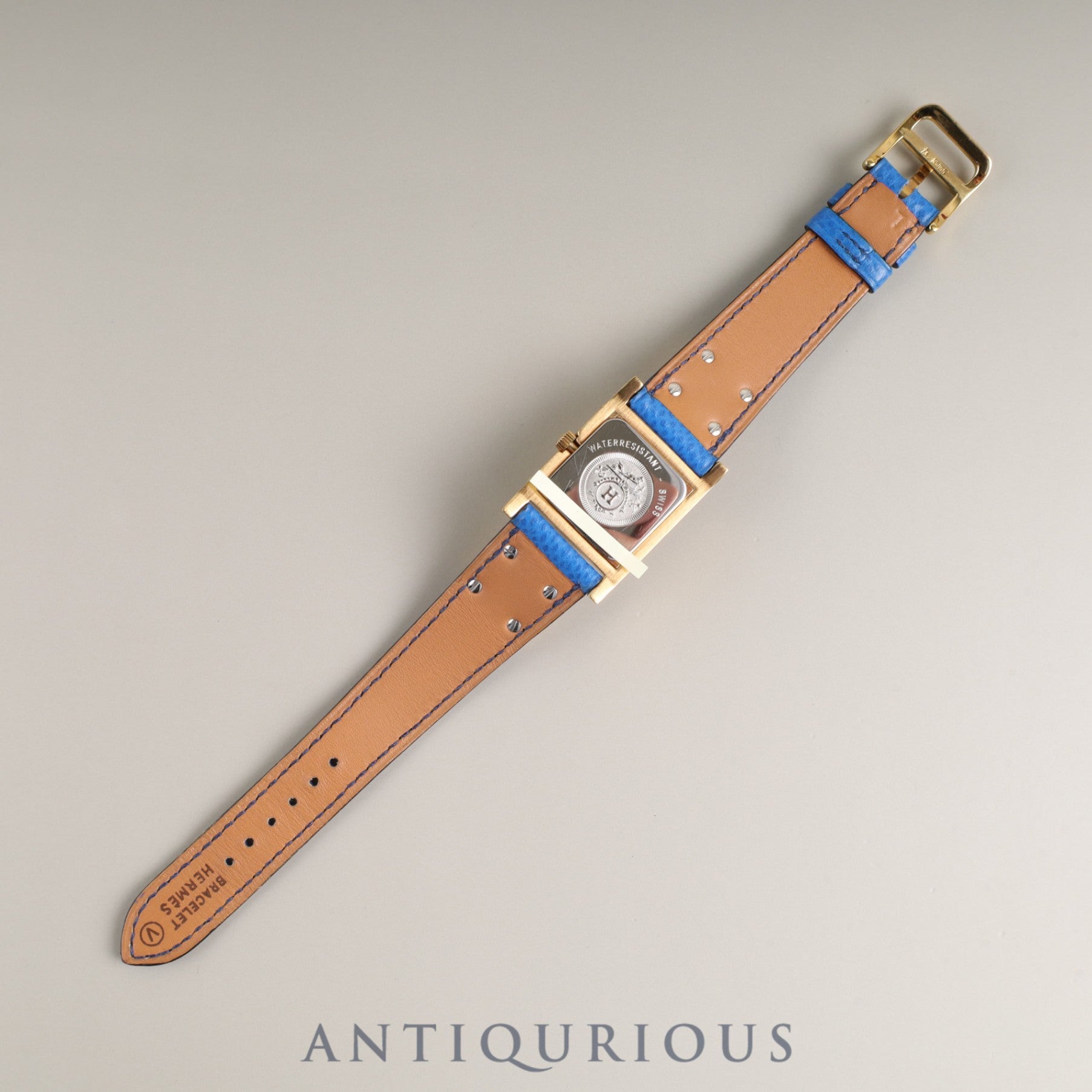 エルメス メドール 11.01 クォーツ Cal.976.001 GP 純正革ベルト(◯V刻印:1992年) 純正尾錠(GP)ホワイト文字盤 オーバーホール済み