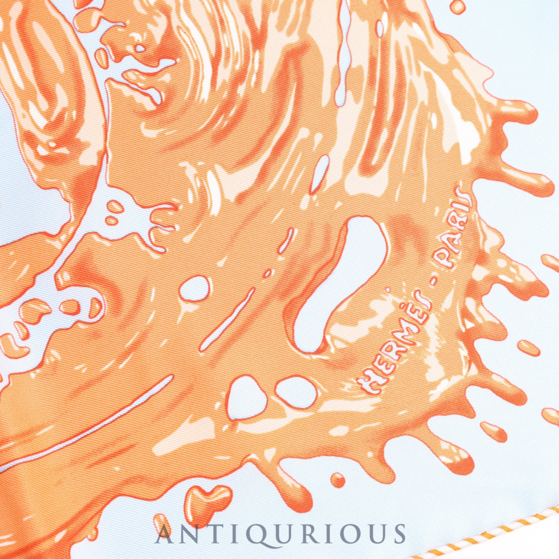 エルメス スカーフ カレ45 PEINTURE FRAICHE ペンキ塗りたて SILK100% 箱