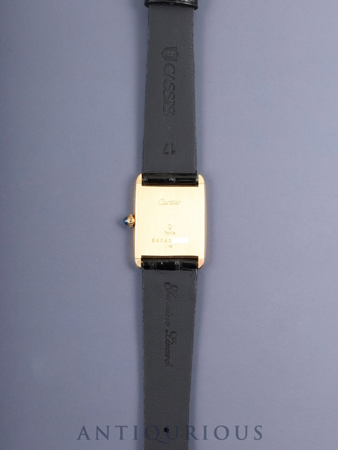カルティエ タンク アロンディ タンク エリプス LM 81722553 / 96041 手巻き Cal.21(フレデリック・ピゲ)750YG 革 純正ピンバックル(GP) ホワイトローマン文字盤(PARIS表記) 国際永久保証書(1983年) オーバーホール済み