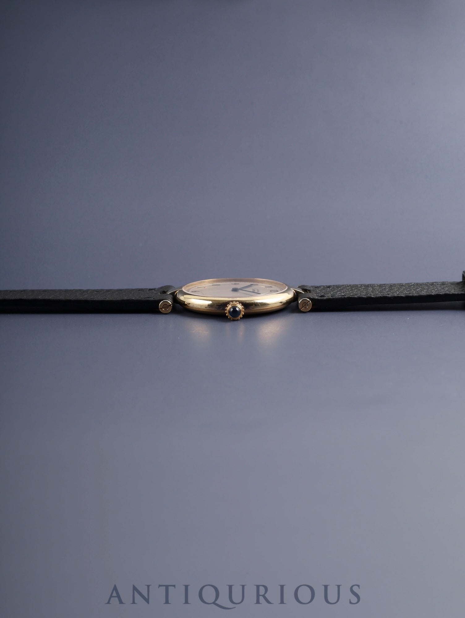 カルティエ マスト ヴァンドーム VLC LM 590003 クォーツ Cal.90 SV925 革 純正ピンバックル(GP)アラビア文字盤(SWISS表記)オーバーホール済み