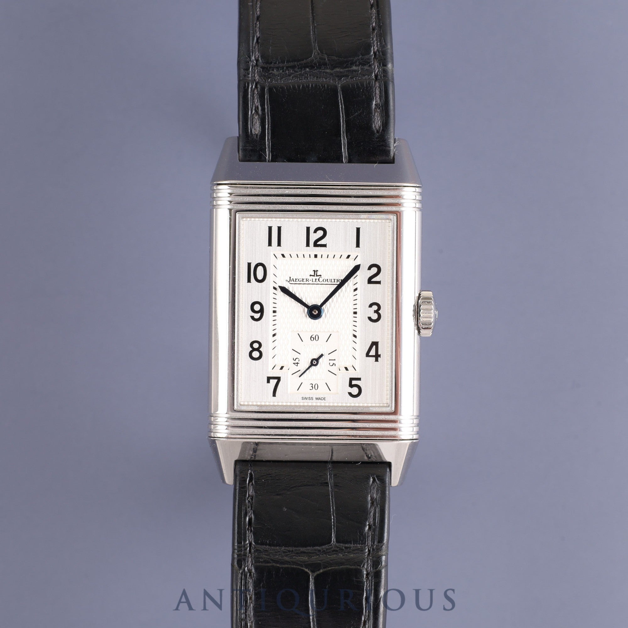 Jaeger-LeCoultre Reverso Classic Large Small Second Q3858520 / 214.8.62 Manual winding Cal.822/2 SS Leather Genuine buckle (SS) Silver dial Box Warranty (2018)